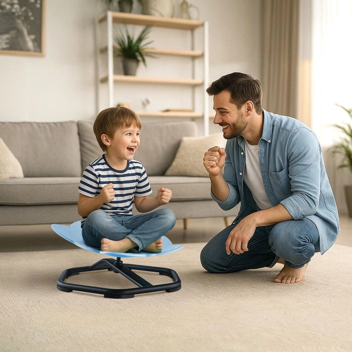 4 AUSWAY Spinning Chair Kids Sensory Toys Swivel Spin Sit Seat, 4 of 6