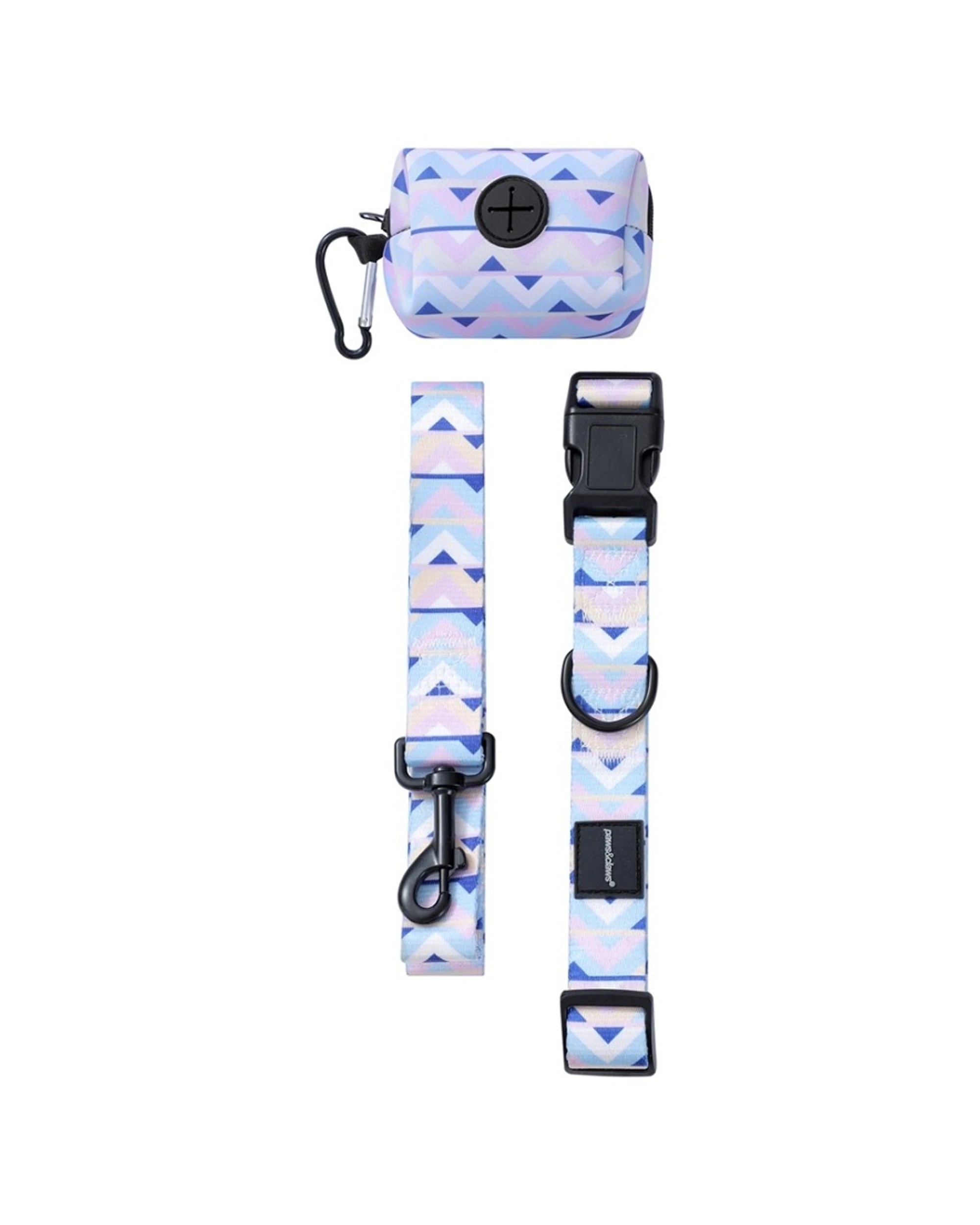 2 Paws & Claws 3x 3pc Pet Dog Cat Park Life Lead Collar Waste Bag Holder Large - Assorted, 2 of 7