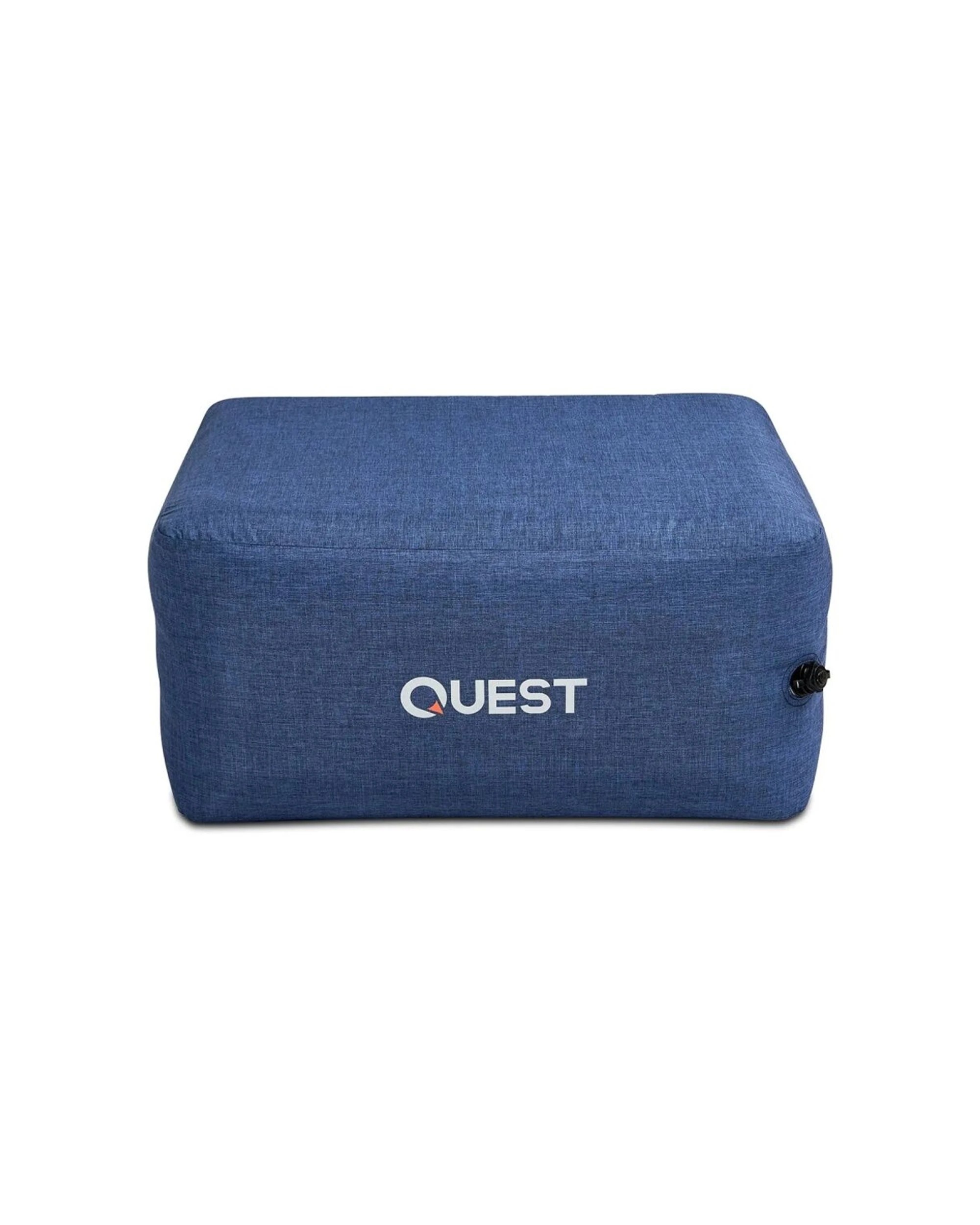 1 Quest Outdoors Air Foot Stool Inflatable Water-Resistant Cover Boston Valve - Blue, 1 of 6