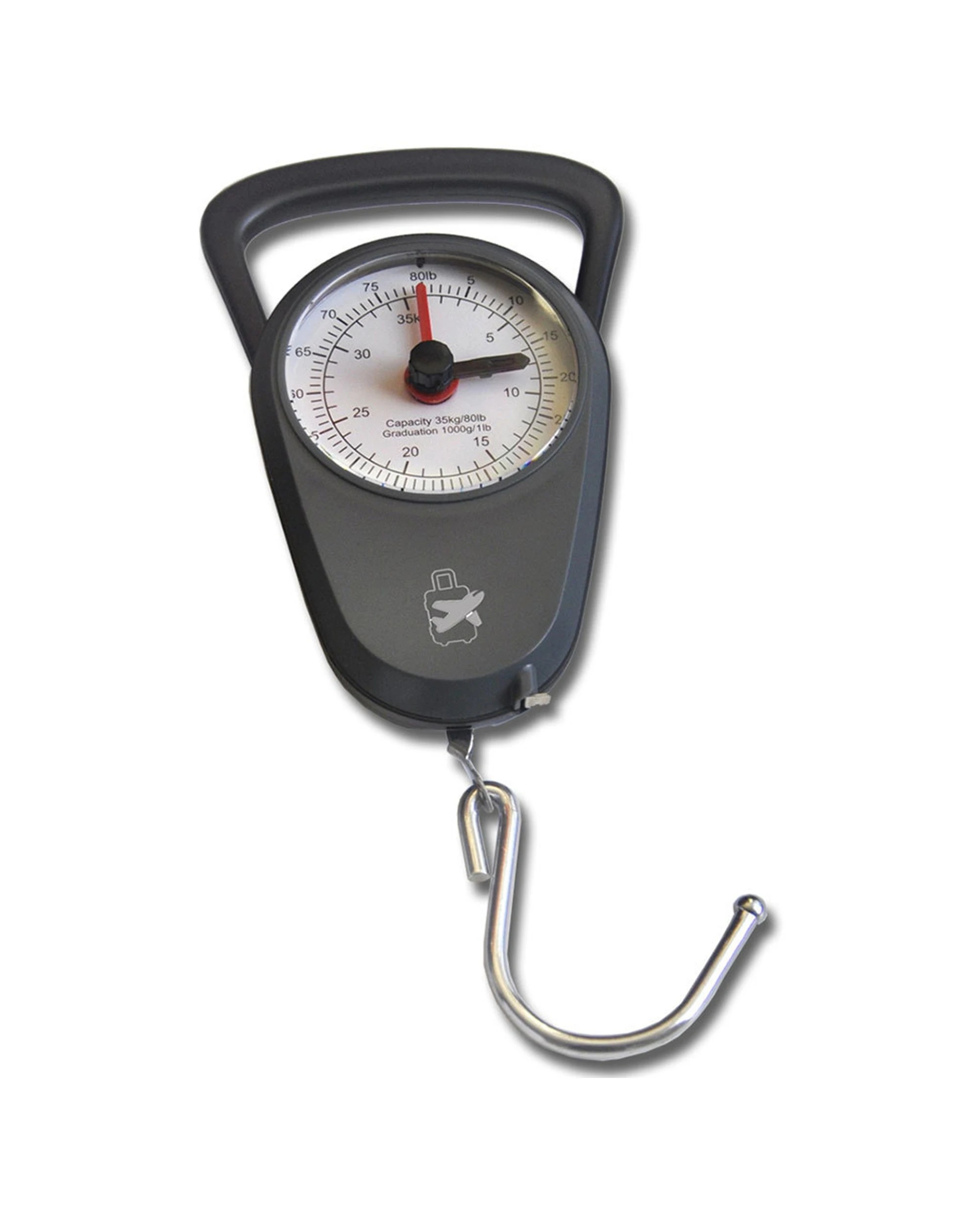 1 Sansai Mechanical Luggage Weight Scale 35kg Weigh Capacity 1m Tape Measure - Plain, 1 of 2