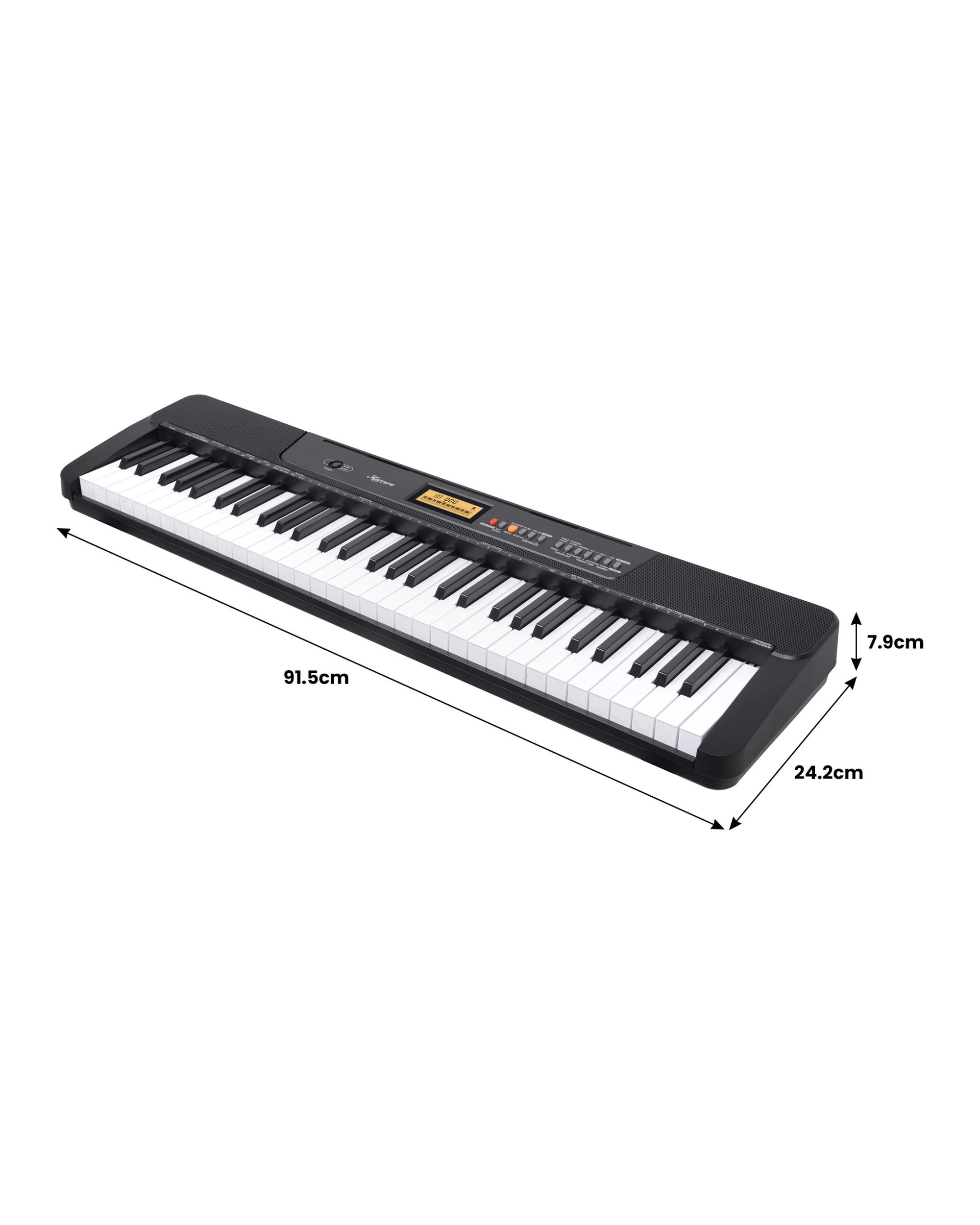 2 Karrera 61-Key Electronic Piano Keyboard with LCD and Touch Response in Black CHJ-291 - Black, 2 of 7