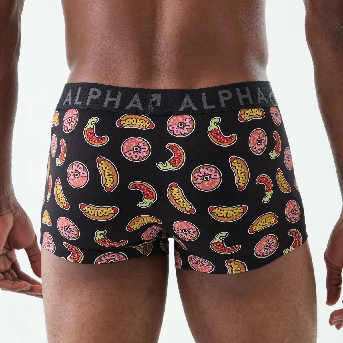 6 3 Pack Fly Front Print Trunks Wordy Food, 6 of 8