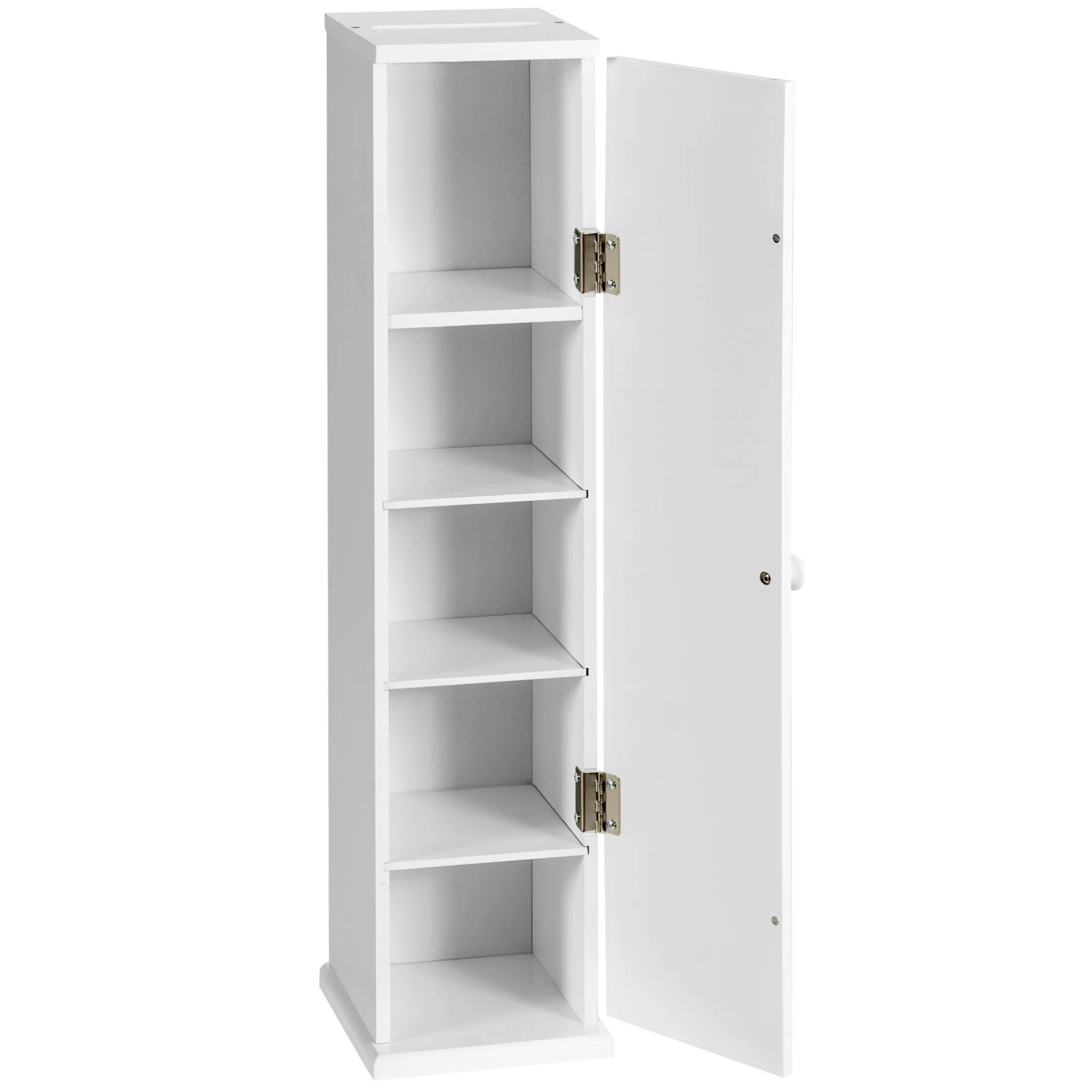 1 Costway 5-Tier Bathroom Storage Cabinet Toilet Paper Holder Stand, 1 of 1