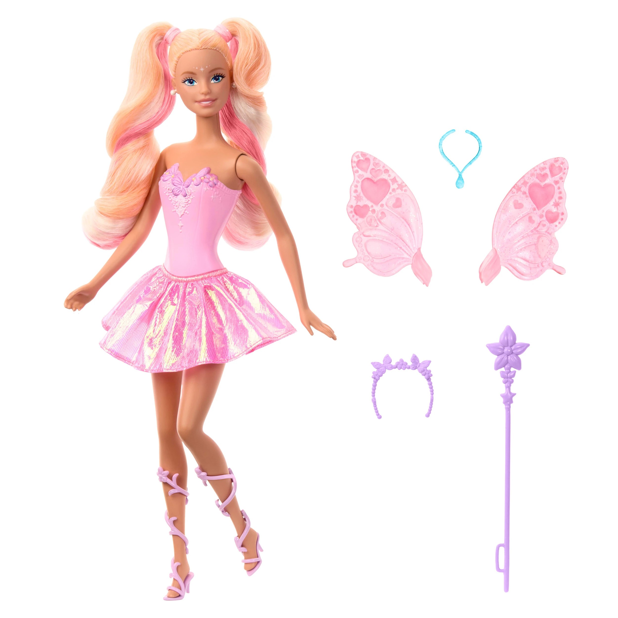 2 Barbie Fantasy Fairy Doll with Color Change Wings, 2 of 6