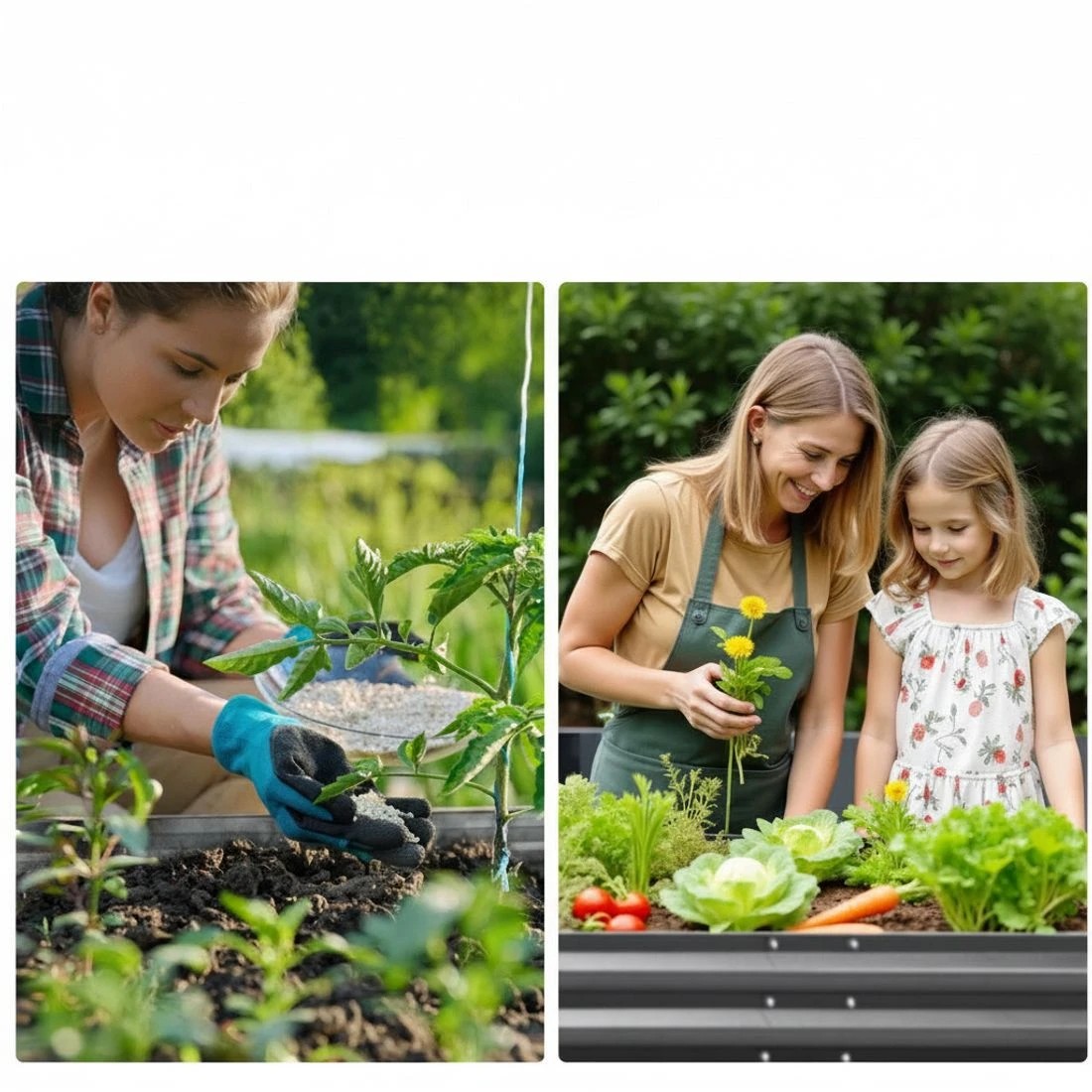 5 Green Fingers 2x Garden Bed 210x90cm Planter Box Raised Container Galvanised Herb - Grey, 5 of 6