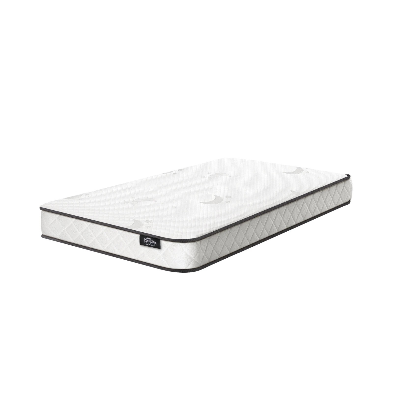 1 Bedra Bedding Single Mattress Tight Top Bed Bonnell Spring Foam 13cm
 - White, 1 of 10