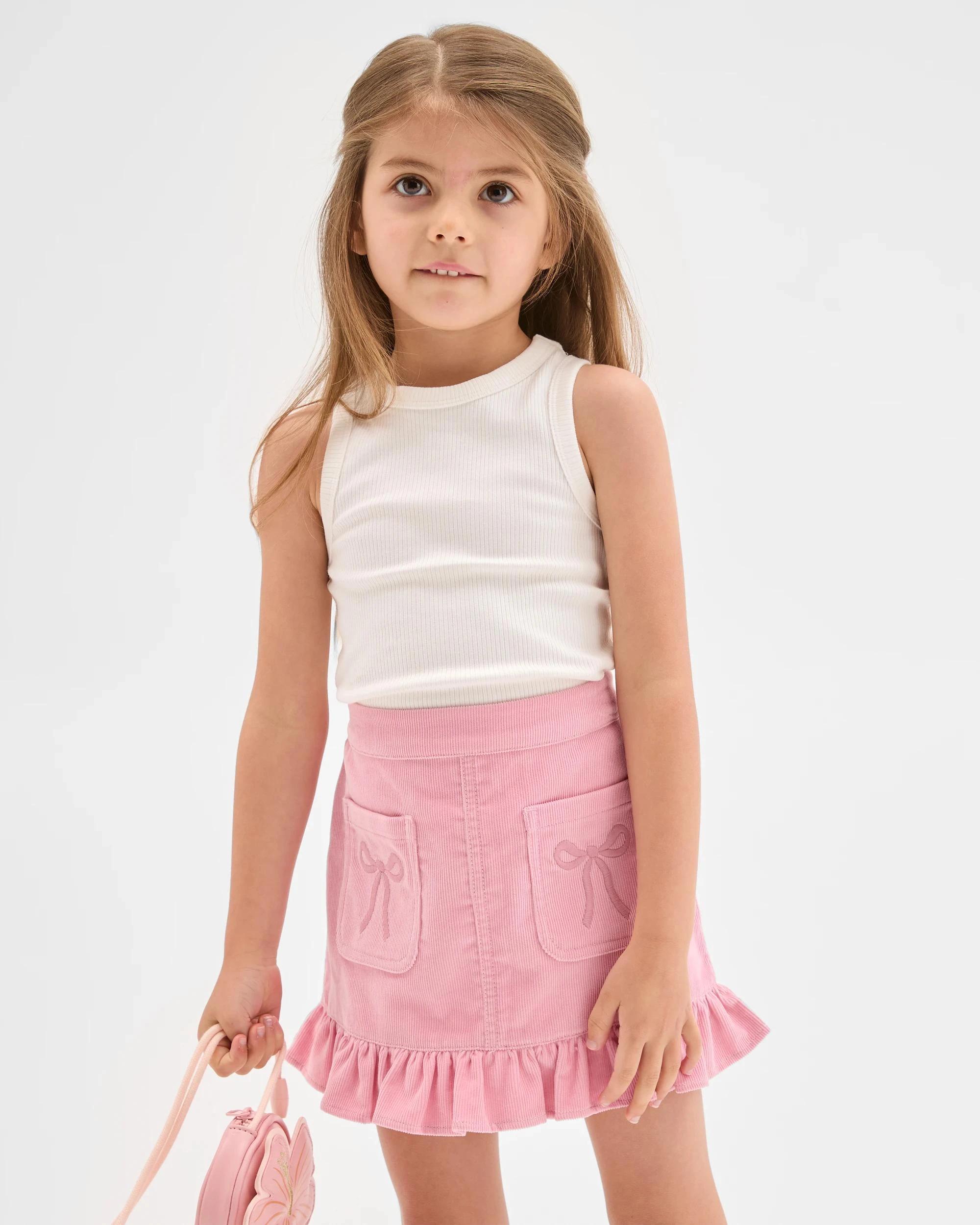 2 Target Kids Australian Cotton Corduroy Skirt PINK, 2 of 7