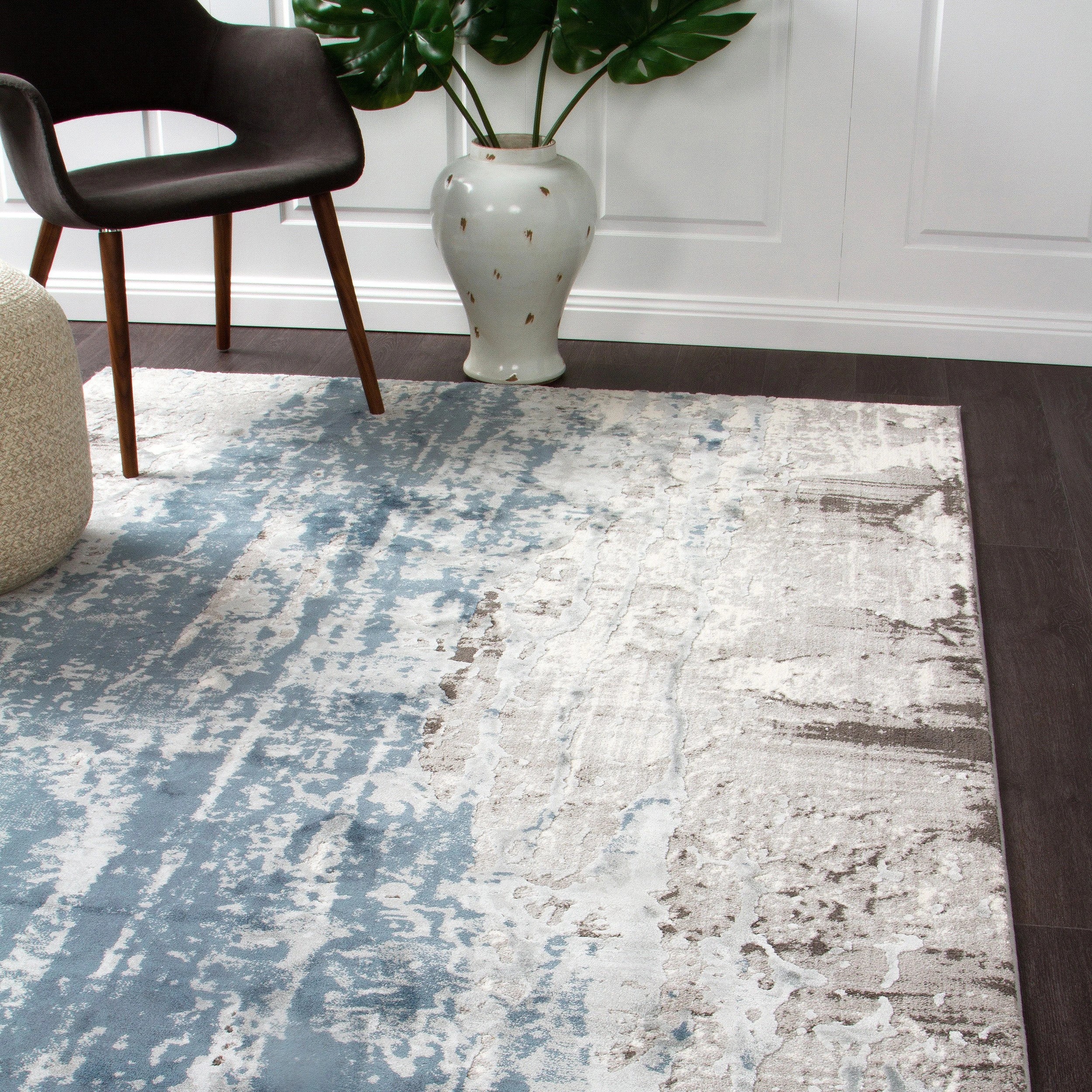2 Common Ground Rugs Isola 1733 400x300cm - Extra Extra Large Floor Rug - Blue, 2 of 7