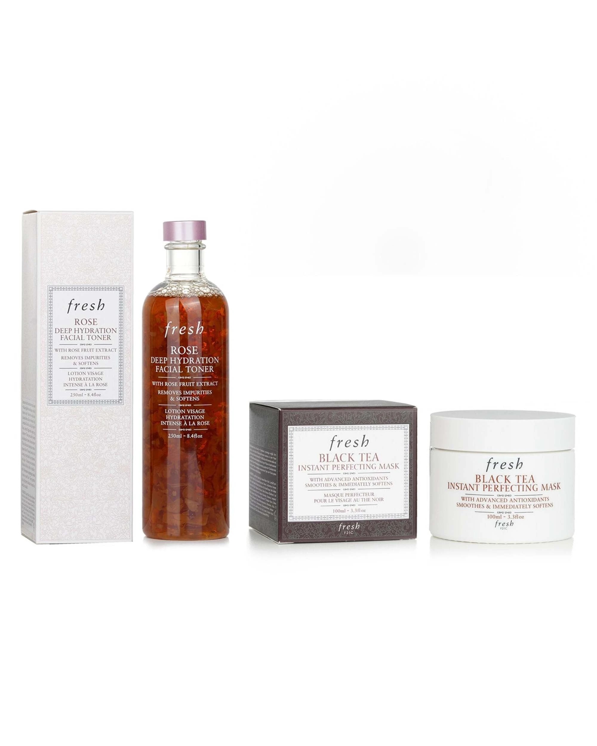 2 Fresh Fresh Black Tea Instant Perfecting Mask + Rose Deep Hydration Facial Toner  2pcs, 2 of 3