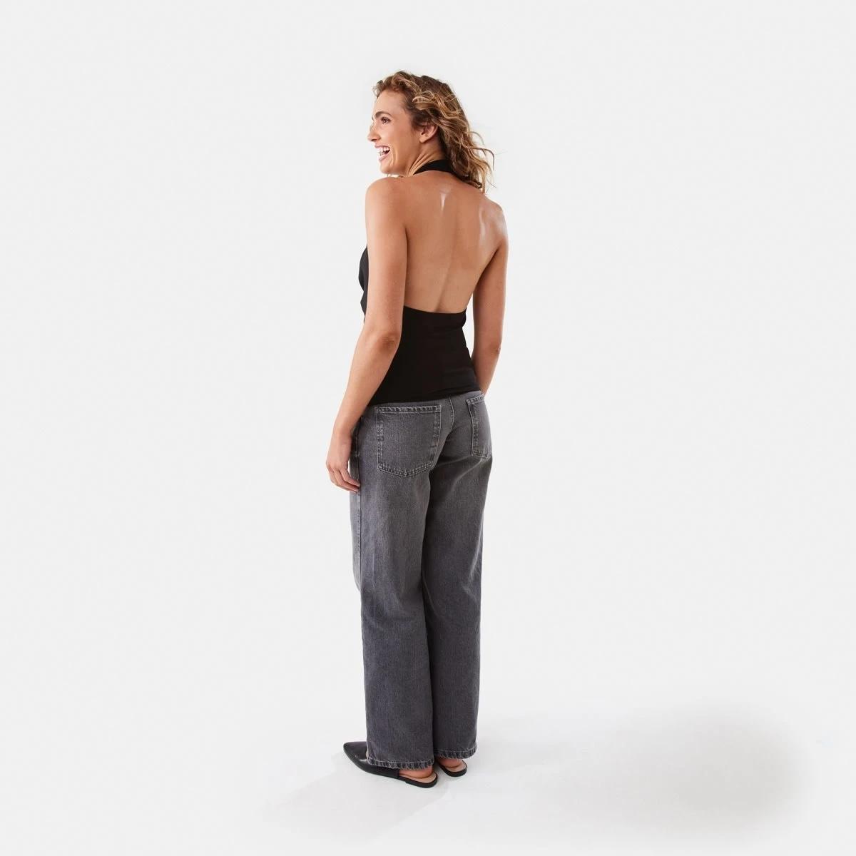 4 Sleeveless Cowl Neck Halter Top Black, 4 of 10