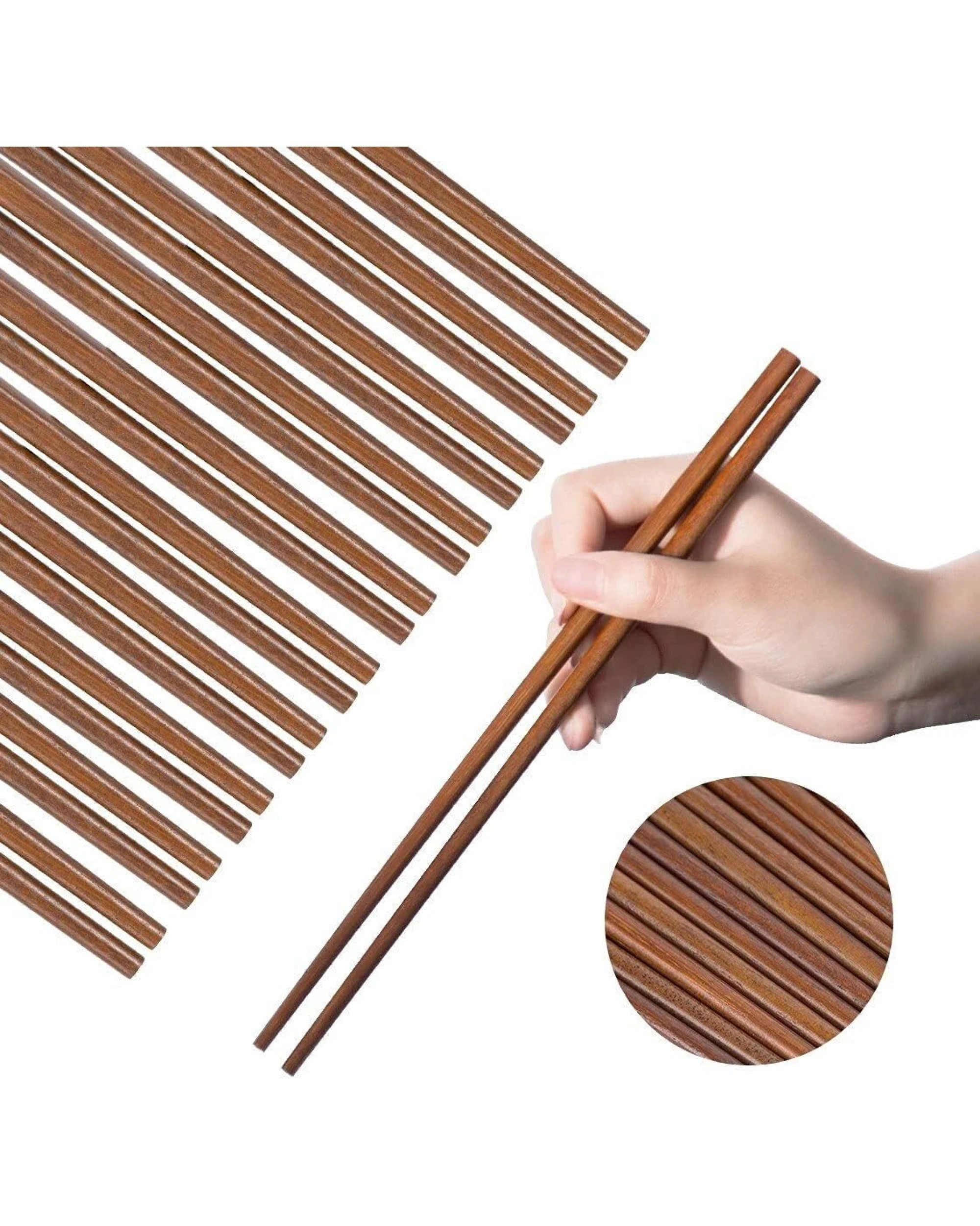 1 BR Home Wooden Chopsticks - Ideal for Asian Cuisine and Weddings, 1 of 6