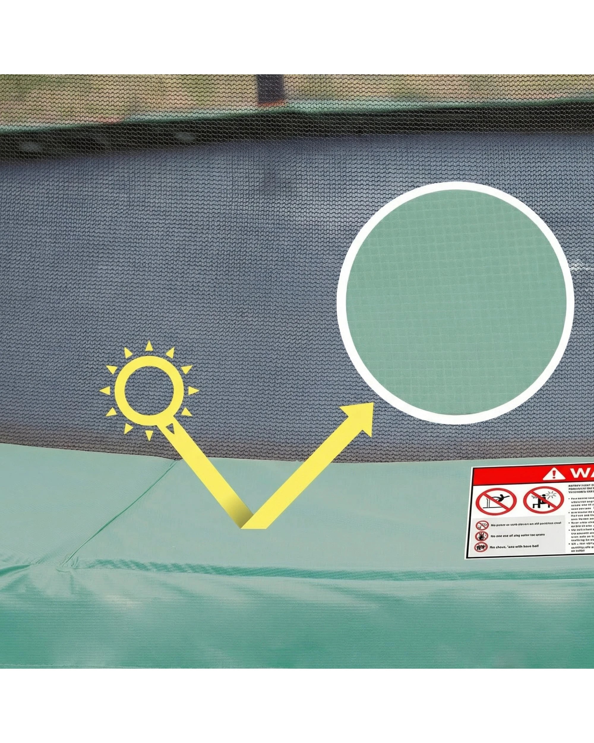 5 Kahuna Classic 6 ft Trampoline with Roof - Green, 5 of 6