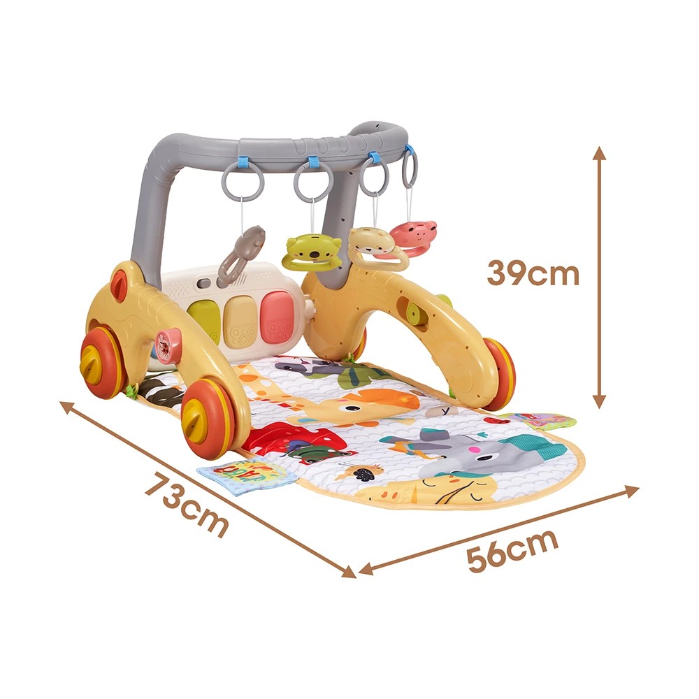 2 PlayPals 7-in-1 Baby Play Mat Gym Tummy Time Baby Activity w/ Music Piano - Yellow, 2 of 3