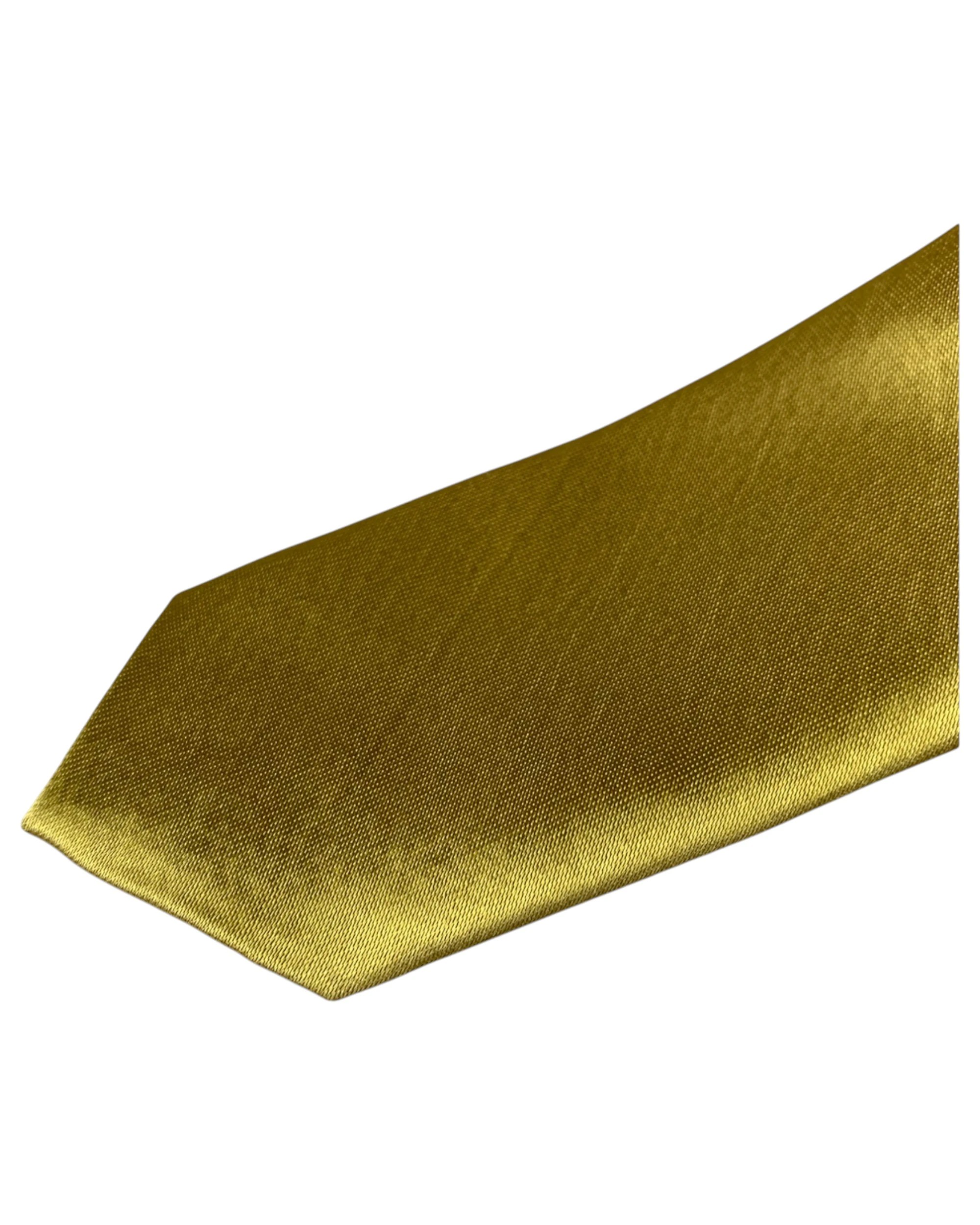 4 Zasel Mens Mustard Yellow 5cm Skinny Plain Neck Tie - Yellow, 4 of 4