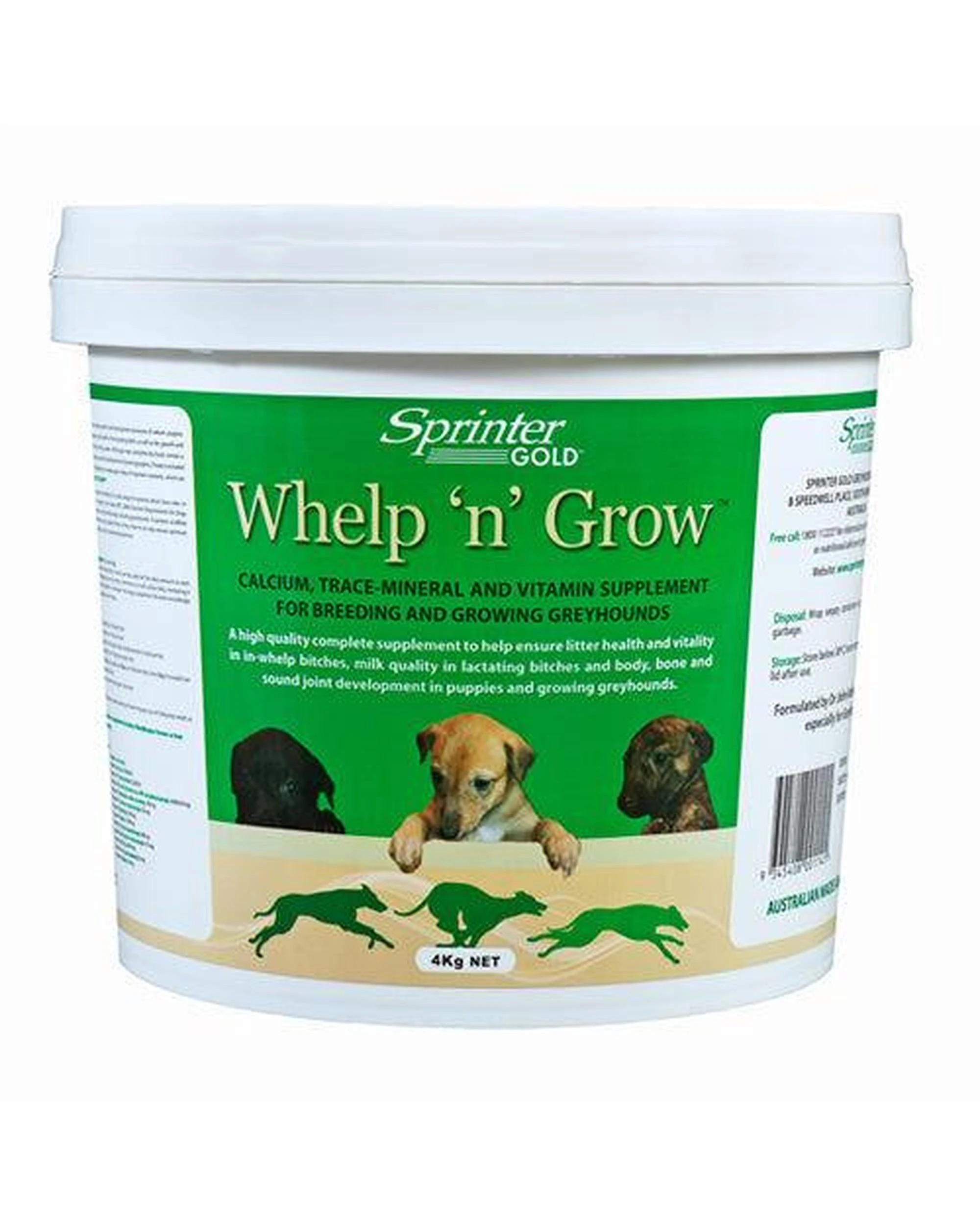 2 Sprinter Gold Whelp N Grow Breeding & Growing Greyhound Supplement 9kg, 2 of 2