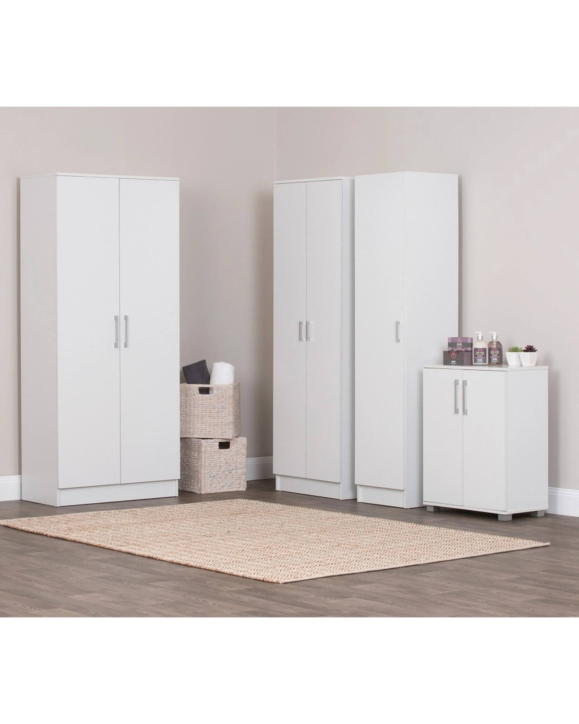 7 Alpine Bay Classic Multi-Purpose 1 Door Storage Cabinet Cupboard - White, 7 of 8