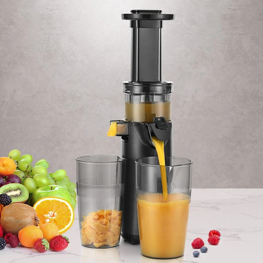 3 Devanti Slow Juicer Cold Press Fruit Juice Extractor 130W - Black, 3 of 5