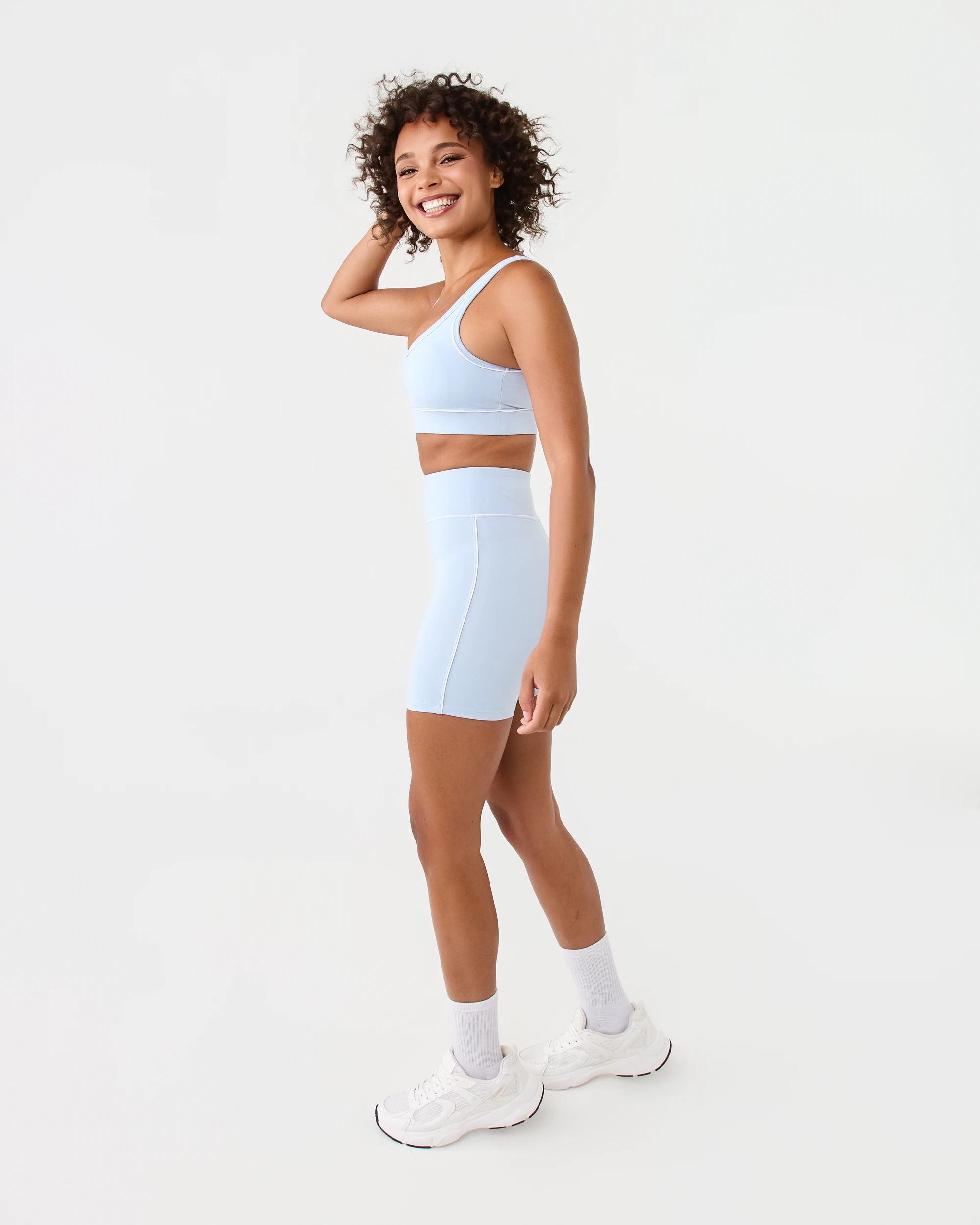 3 Active Womens Contrast Crop Top Seashell, 3 of 9