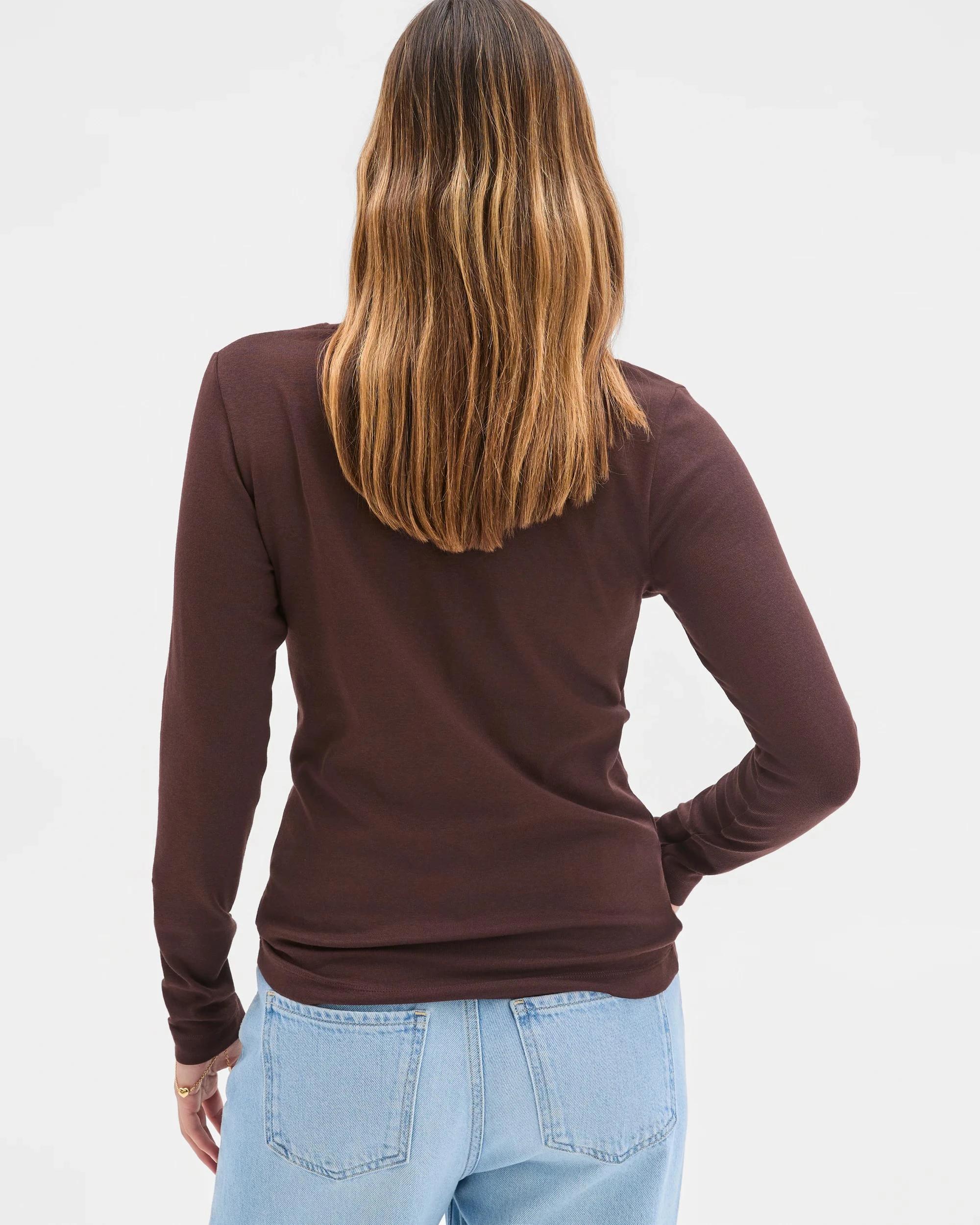6 Target Woman Soft Touch Long Sleeve T-Shirt ESPRESSO, 6 of 6