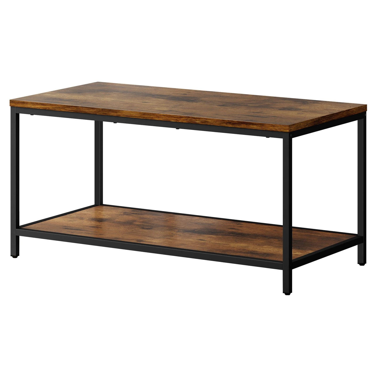 1 Alfordson Coffee Table 2-tier Industrial Side Table, 1 of 9