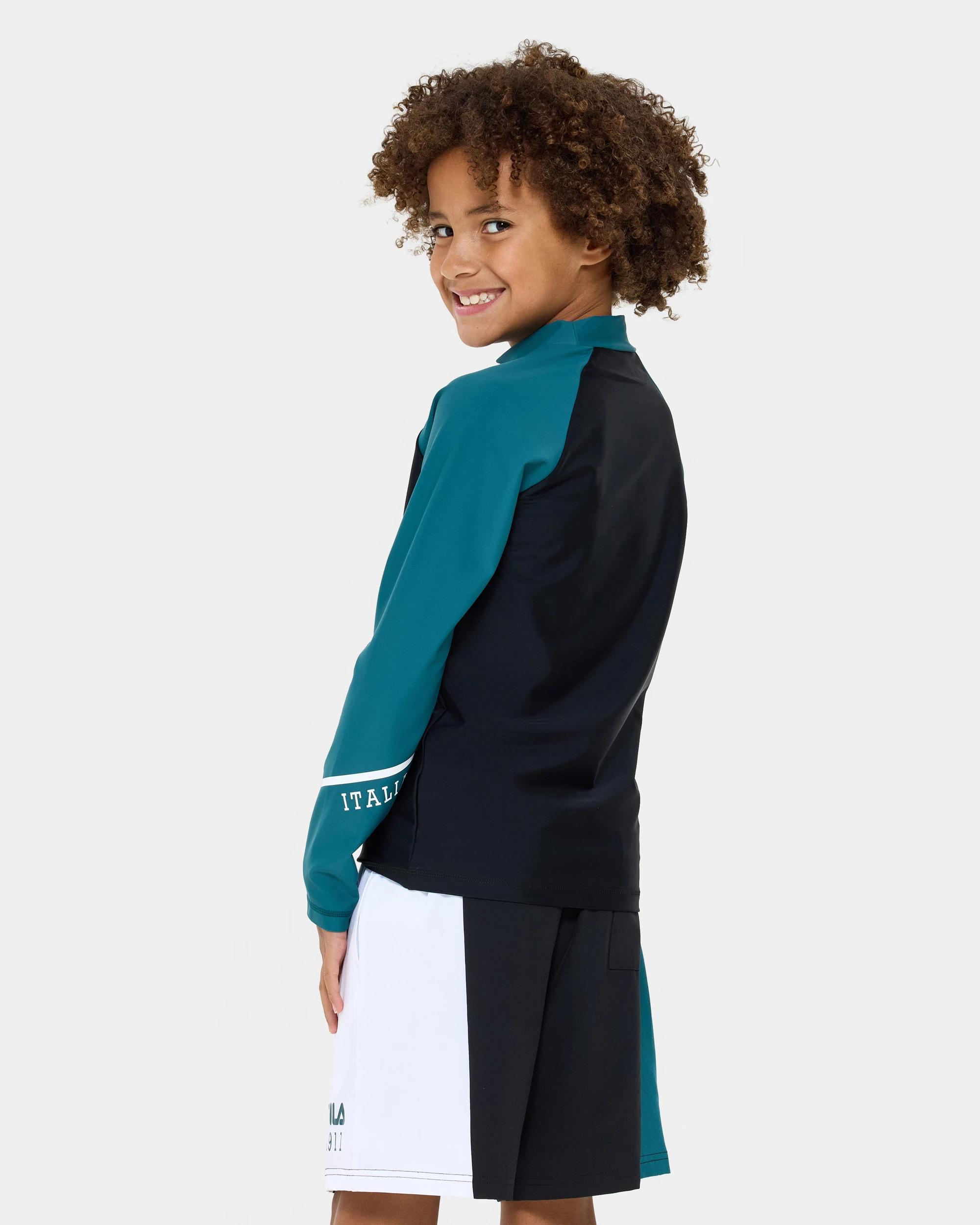 3 Ads Splice Long Sleeve Rash Vest - Fila BLACK, 3 of 7