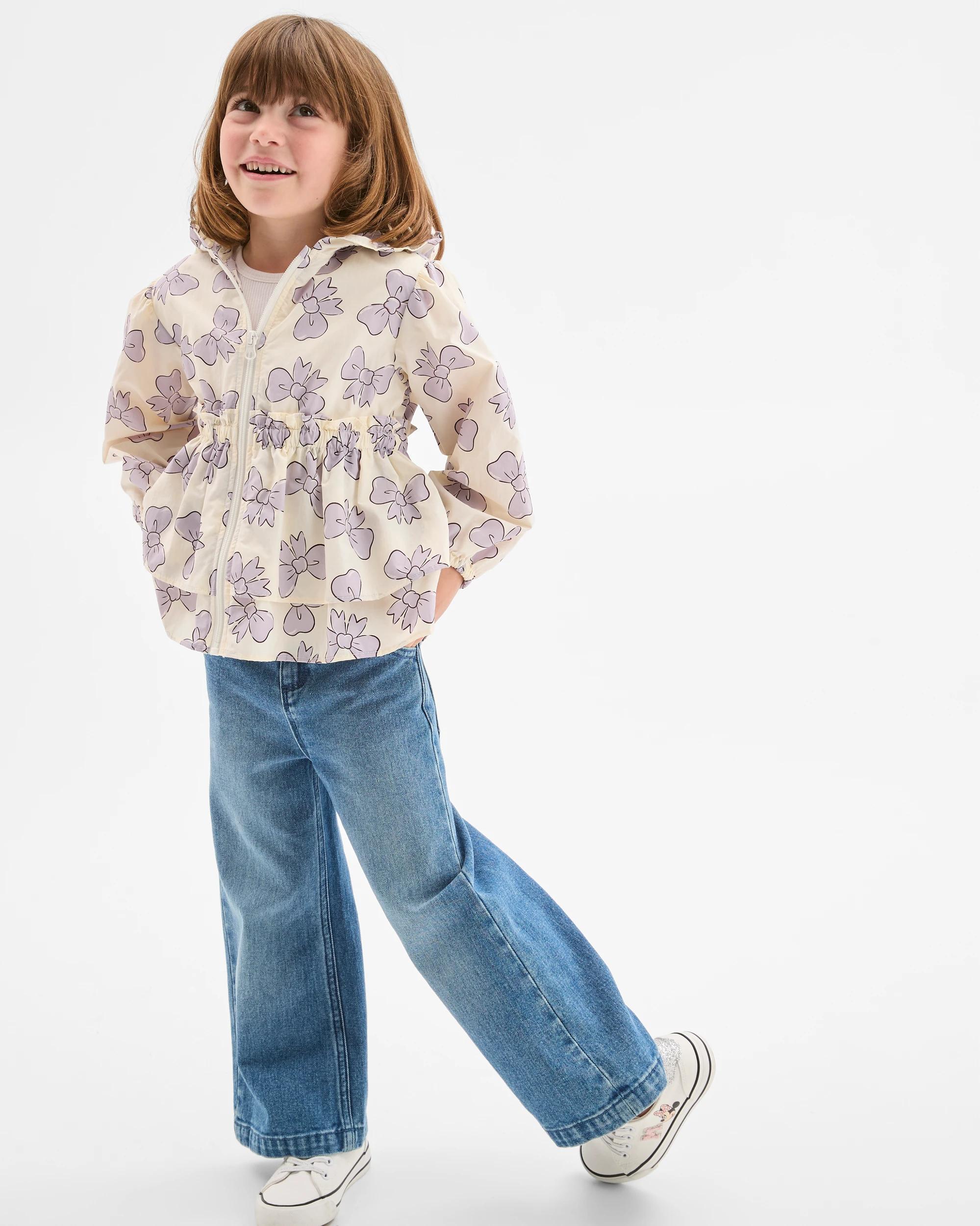 2 Target Kids Water Repellent Long Sleeve Frill Jacket BOW AOP MULTI, 2 of 7