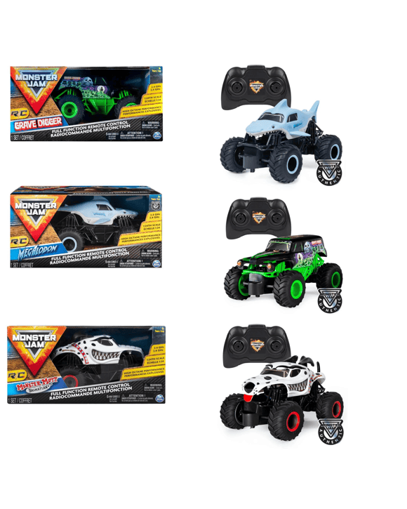 Monster Jam RC 1:24 Scale Remote Control Monster Truck Vehicle - Assorted - Black