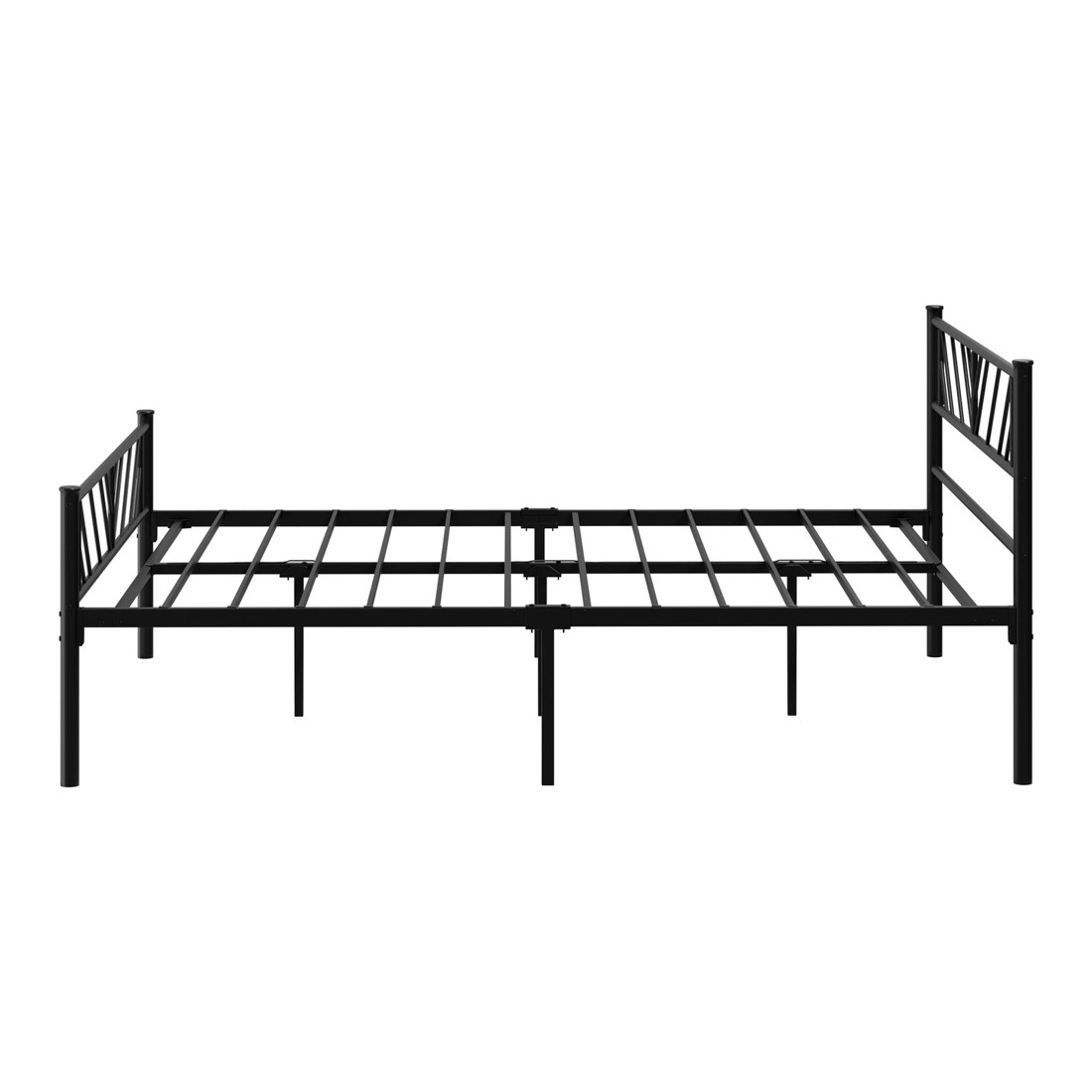 8 Oikiture Metal Bed Frame Queen Size Bed Base Platform Sis
 - Black, 8 of 9