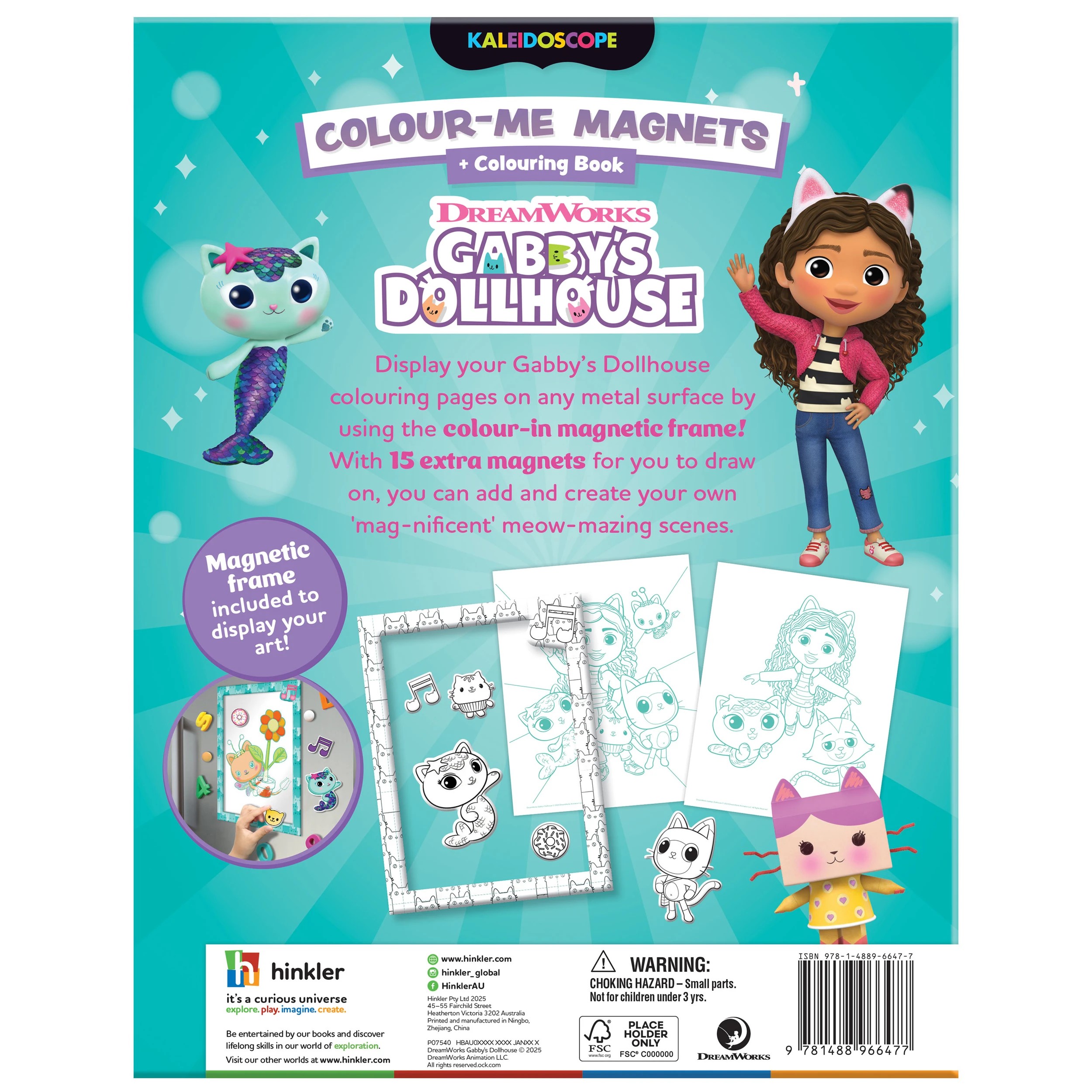 6 Kaleidoscope Colour-Me-Magnets Gabby's Dollhouse Colouring Book, 6 of 6