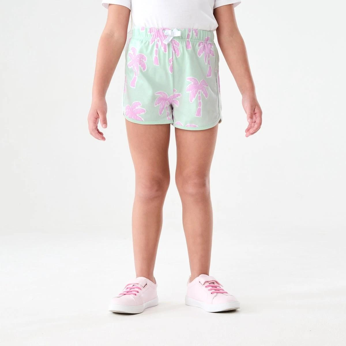 1 Print Jersey Shorts PALM REVERIE SOFT JADE 2 COLOUR, 1 of 6