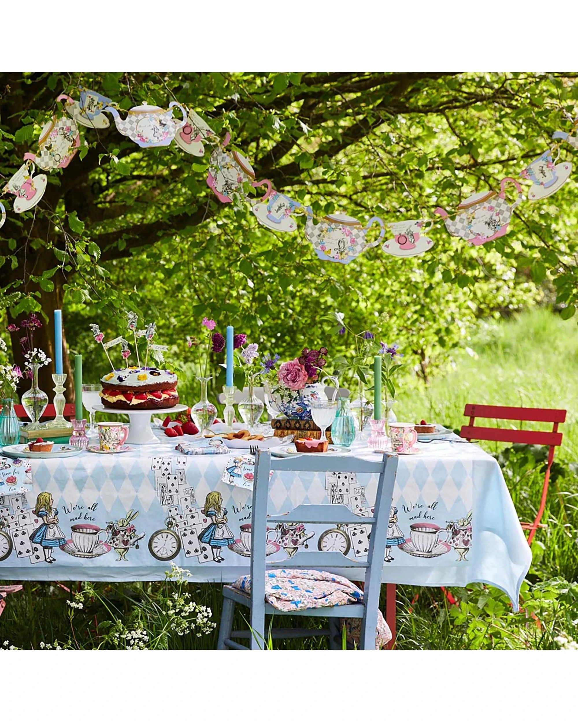 3 Talking Tables Talking Tables Alice In Wonderland Teapot Garland Banner 4m - Multi, 3 of 5