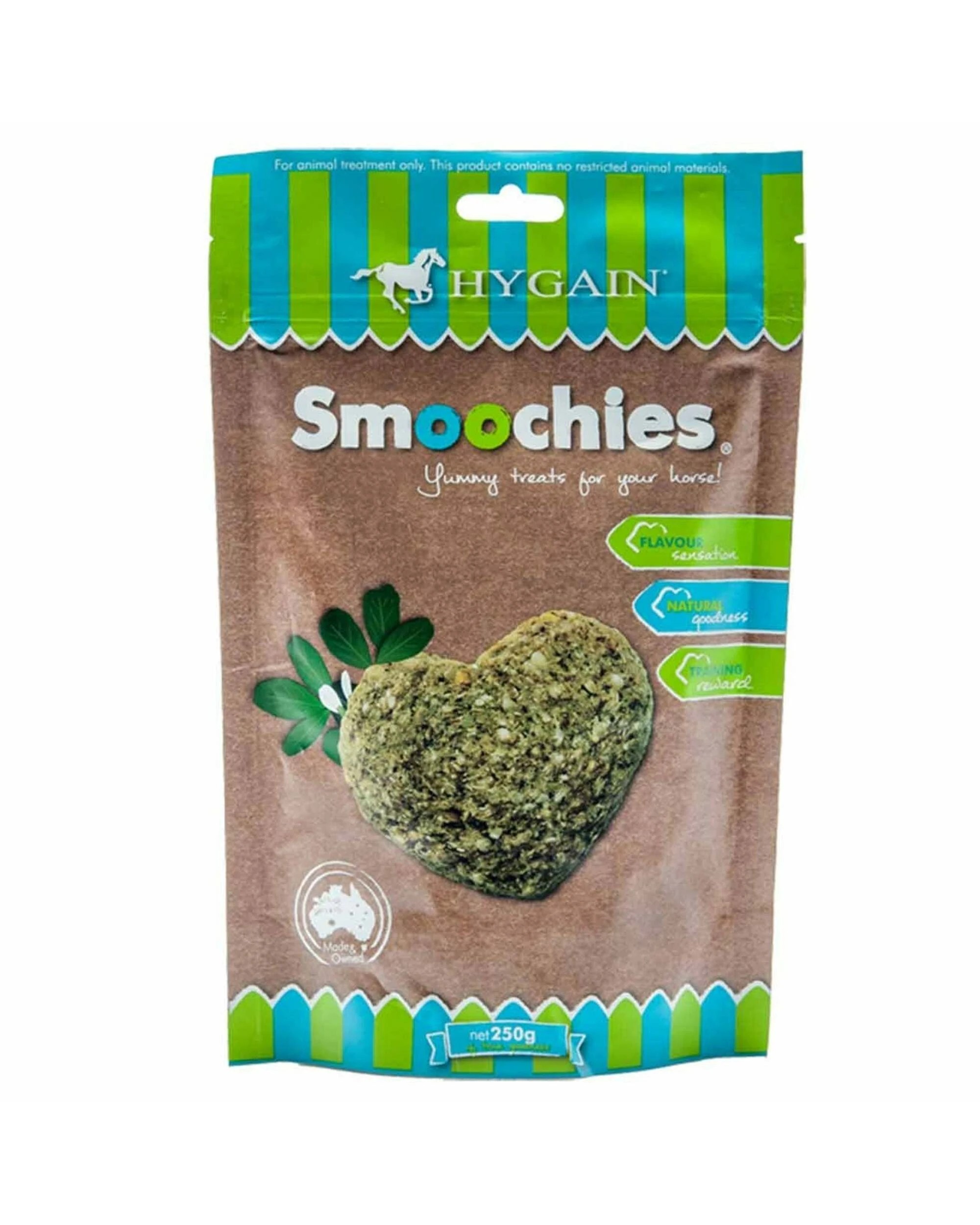 1 Hygain Smoochie Horses Heart-Shaped Biscuit Treats 250g Pouches X 10, 1 of 2