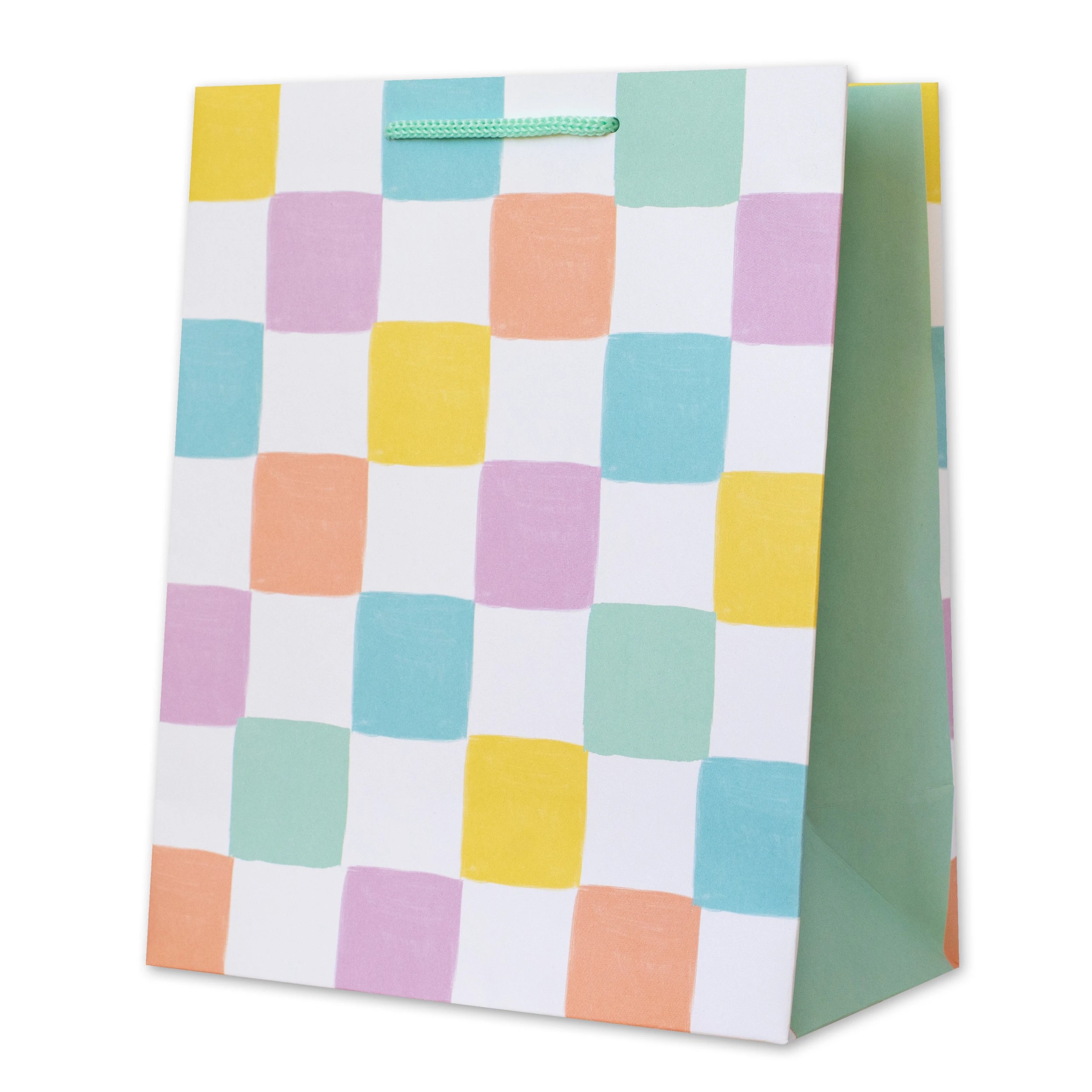 1 Hallmark Pastel Grid Pattern Gift Bag - Medium, 1 of 2