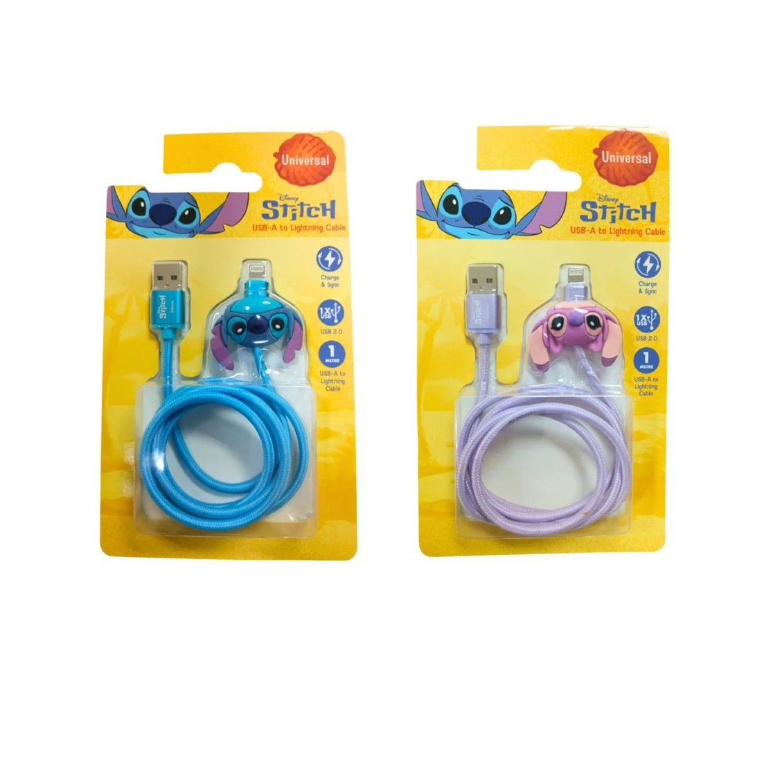 1 Disney Lilo & Stitch USB-A to Lightning Charging Cable - Assorted, 1 of 3
