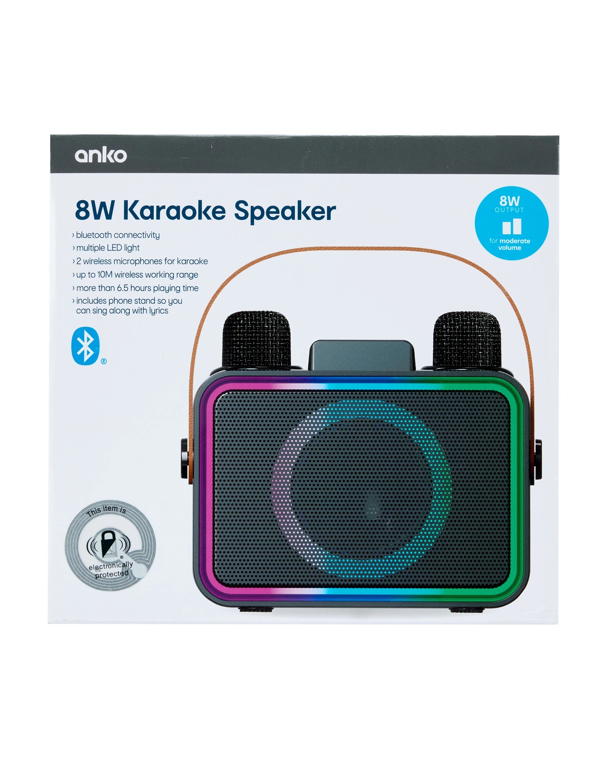 6 8W Karaoke Speaker with 2 Mic, 6 of 6