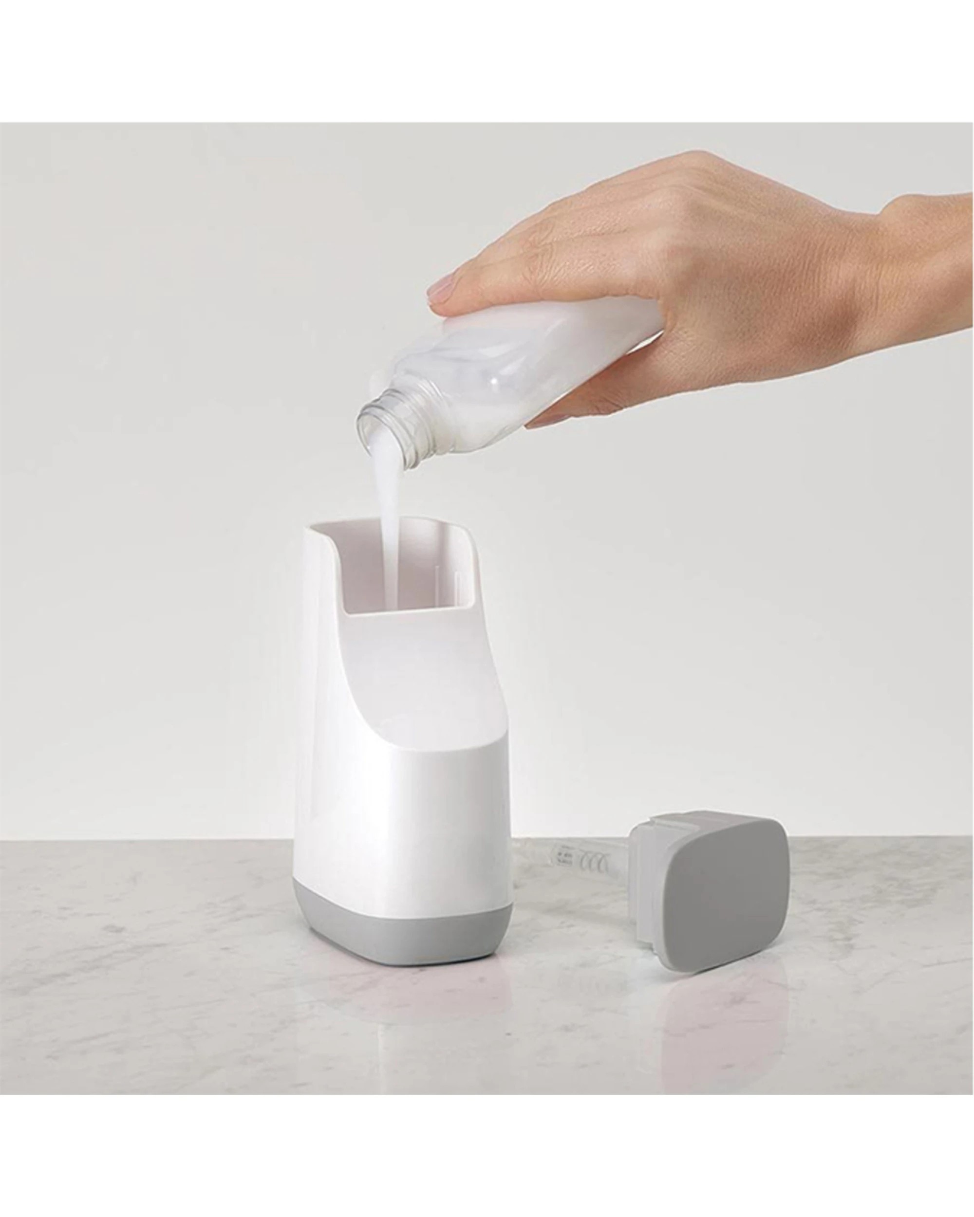 3 Joseph Joseph Soap Dispenser Slimline Refillable Non-Drip Pump 350ml - Grey, 3 of 6