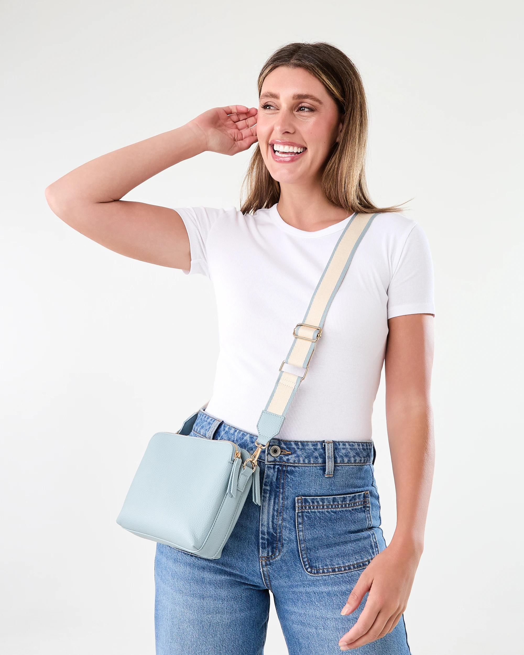 6 Double Pocket Crossbody Bag Wint Blue, 6 of 7