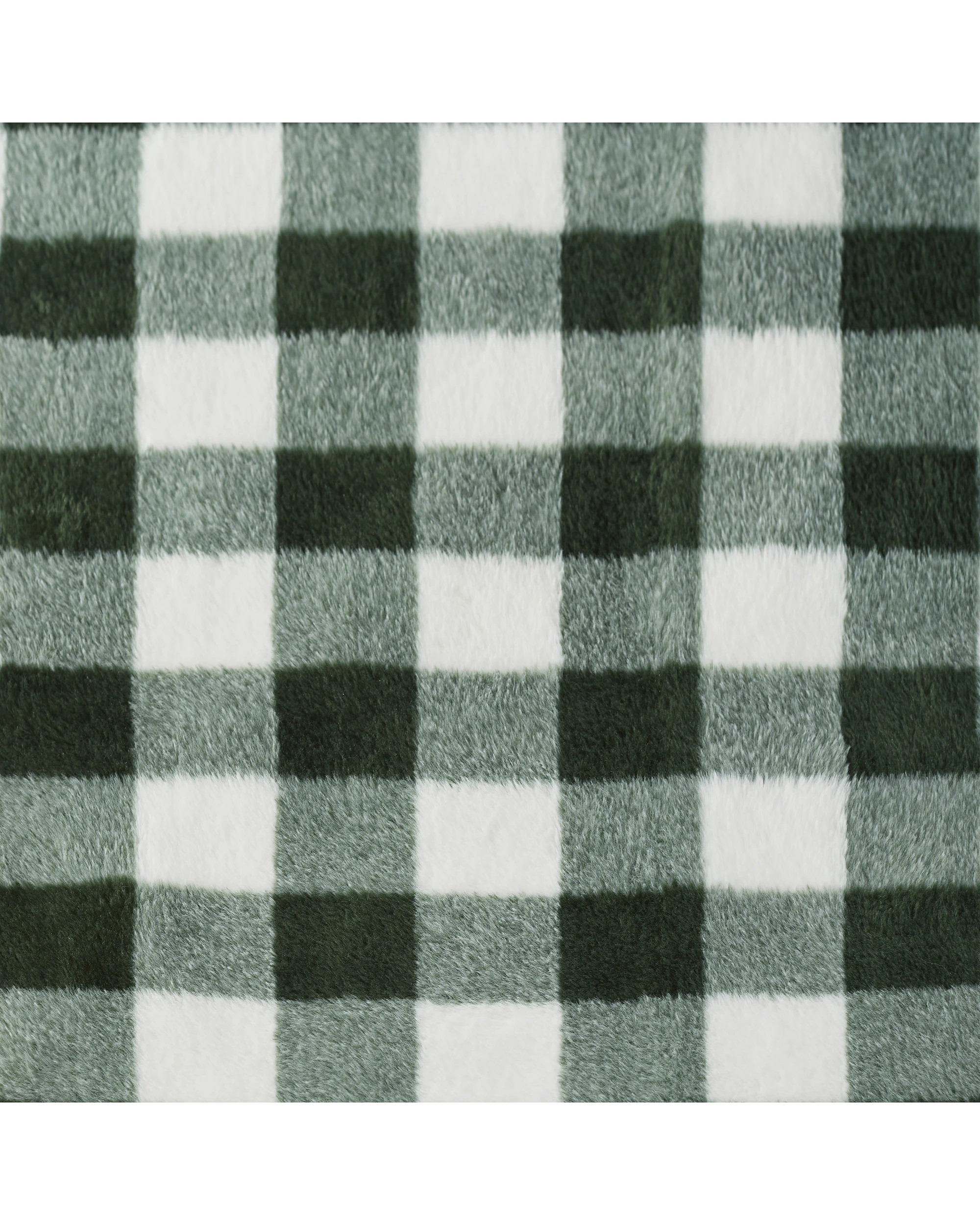 6 Dreamaker Gingham Plush Heated Throw 130x160cm - Green, 6 of 9