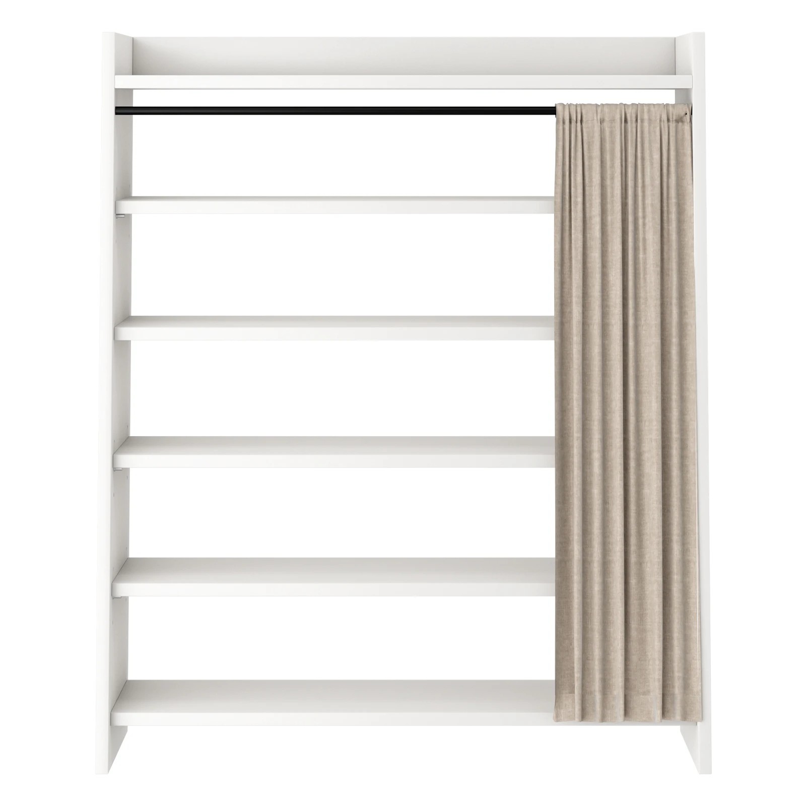 6 Advwin Shoe Storage Cabinet with Cover 5-Tier Shoe Rack White - White, 6 of 10