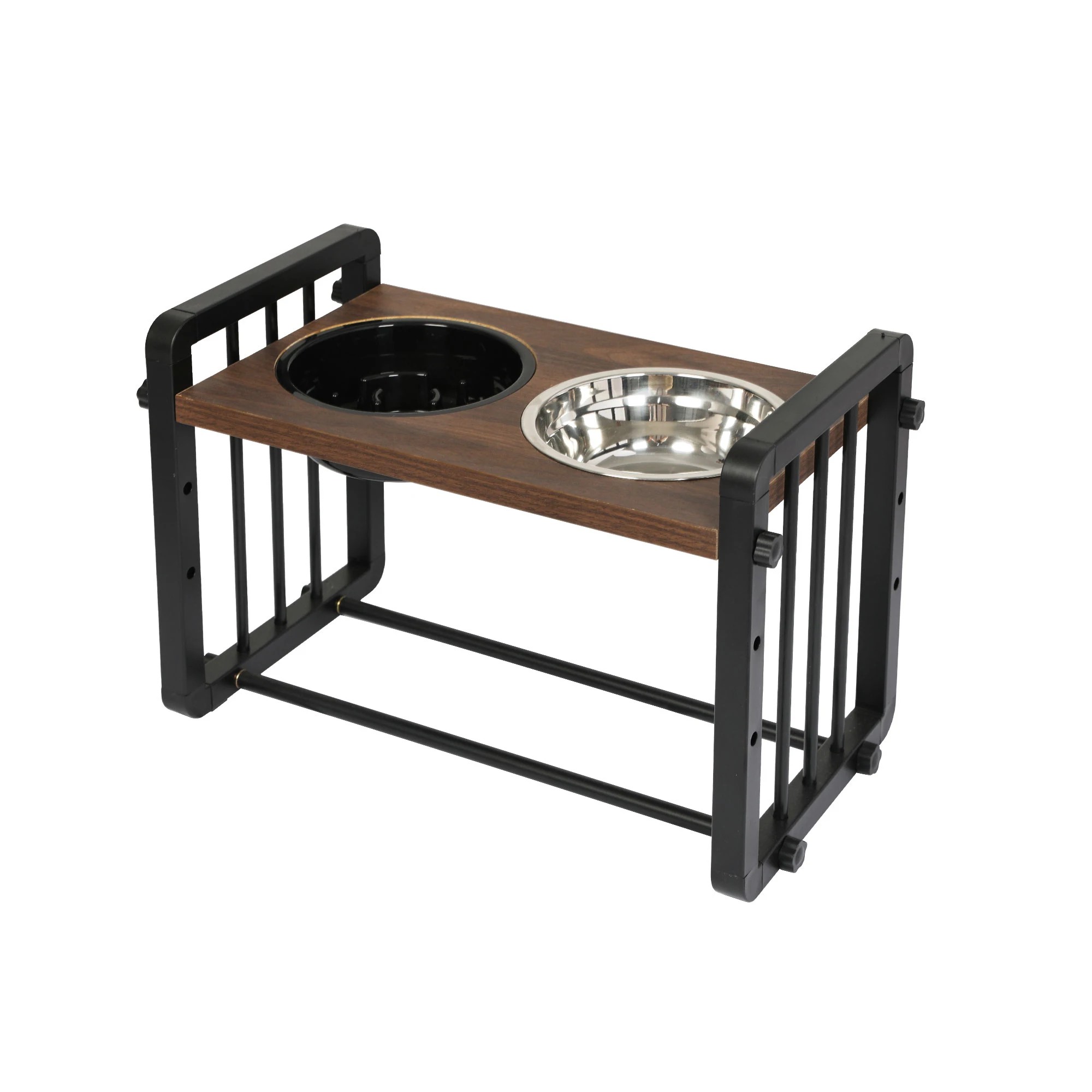 1 Pawz M Size Stainless Steel Dual Elevated Pet Bowls Size Medium, 1 of 5