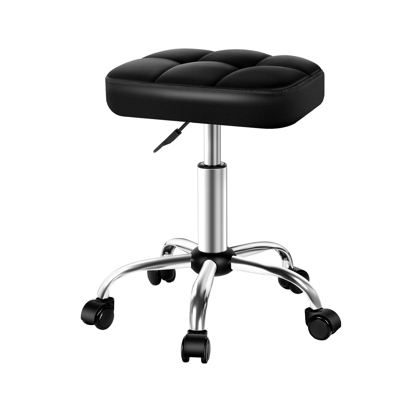 1 Alfordson Salon Stool Square Swivel Barber Hair Dress Chair Tufan - Black, 1 of 9