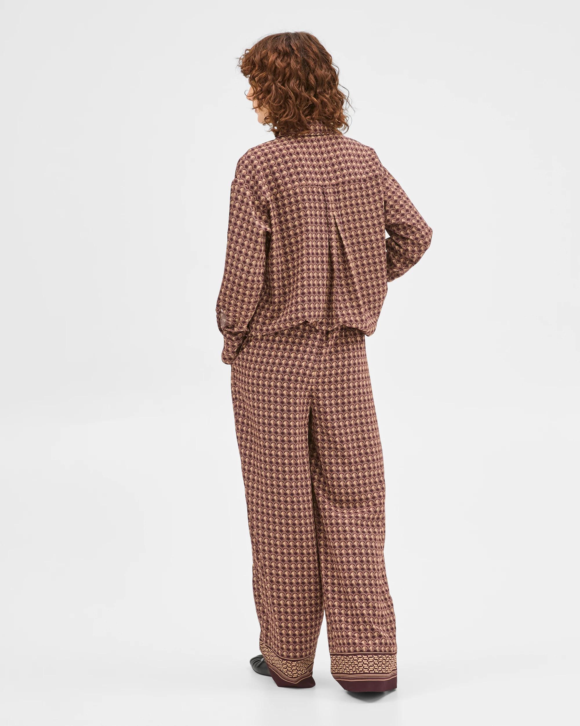 6 Preview Elastic Waist Wide Leg Pants PINOT GEO, 6 of 6