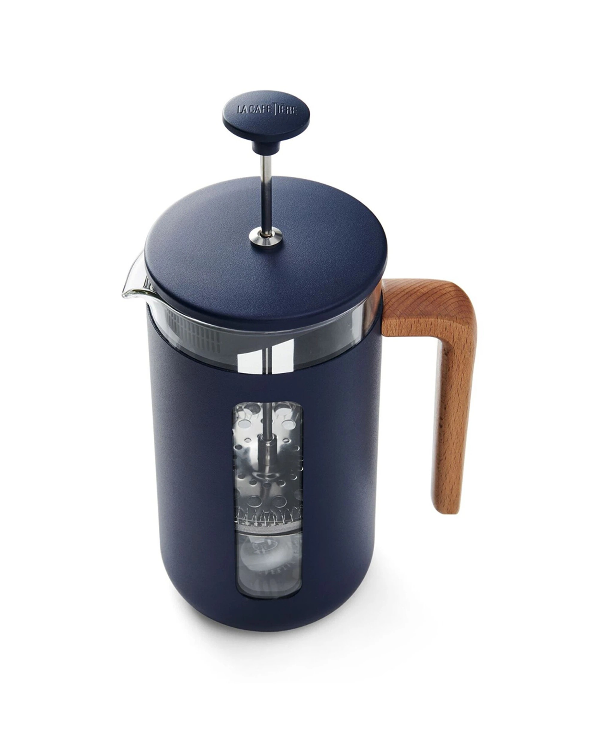 3 La Cafetiere Pisa 8-Cup 1L Stainless Steel Glass Coffee French Press - Blue, 3 of 7