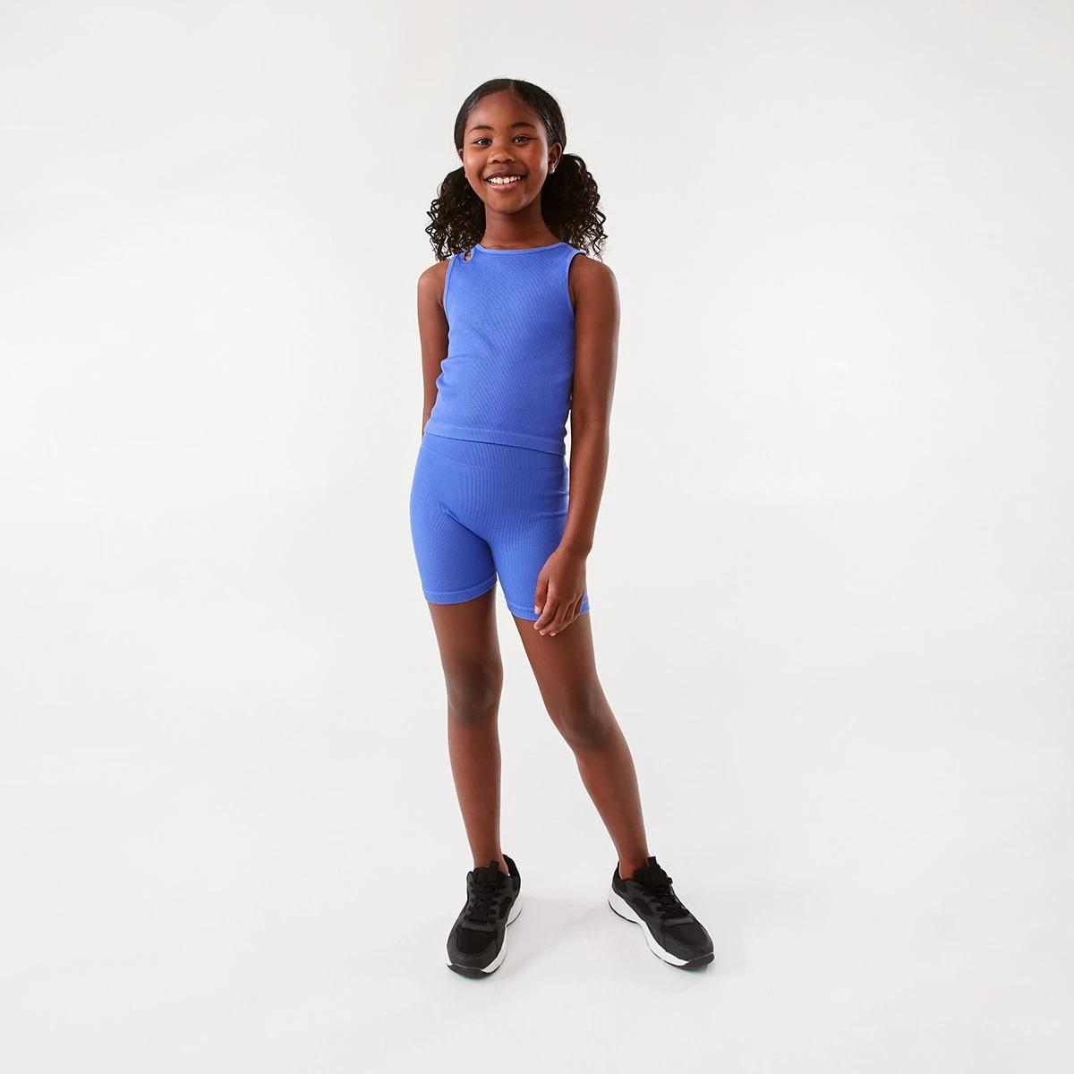 7 Active Kids Seam Free Tank Delft Blue, 7 of 10