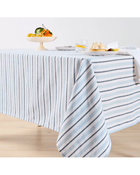 Blue Stripe Tablecloth