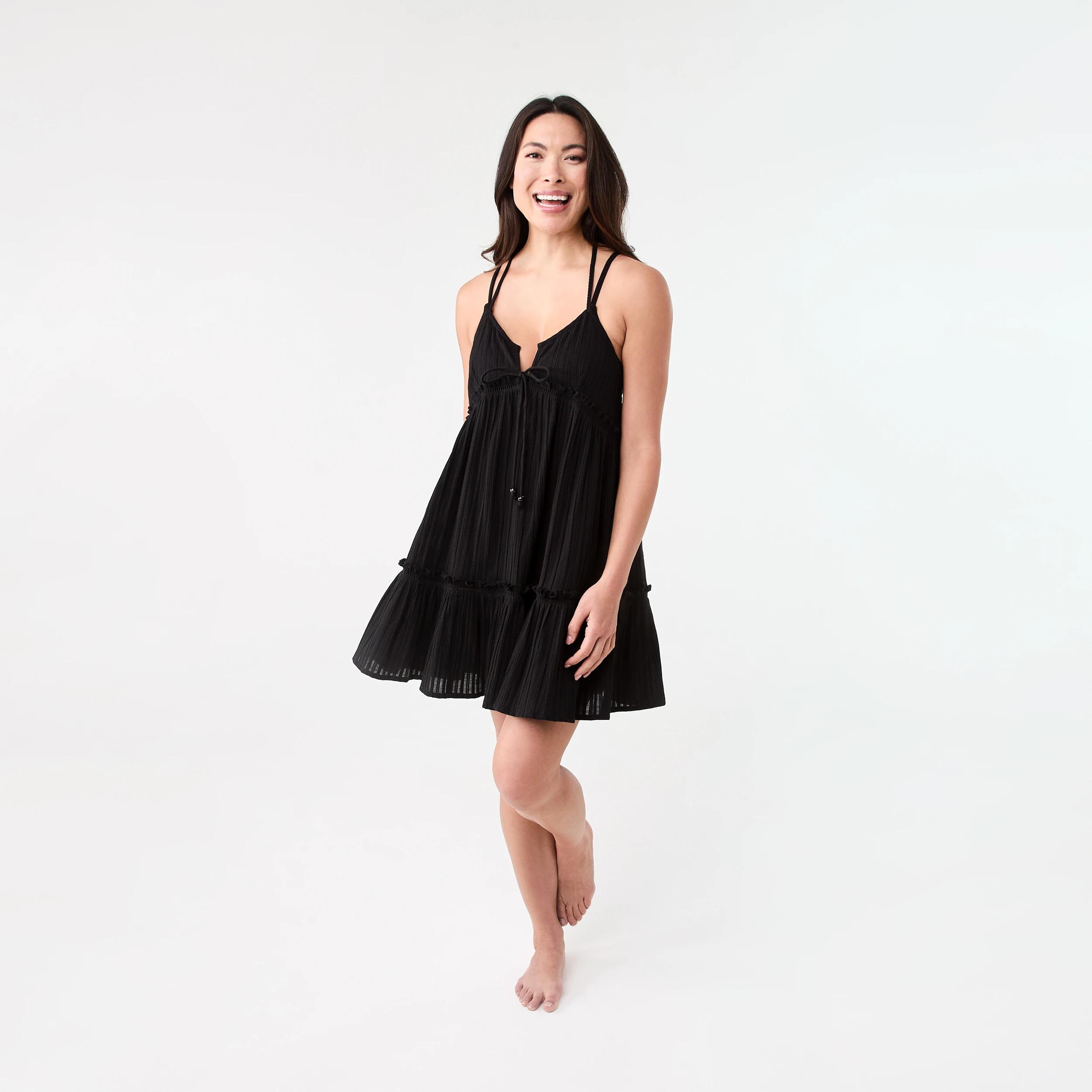 7 Baby Doll Beach Dress BLACK, 7 of 7