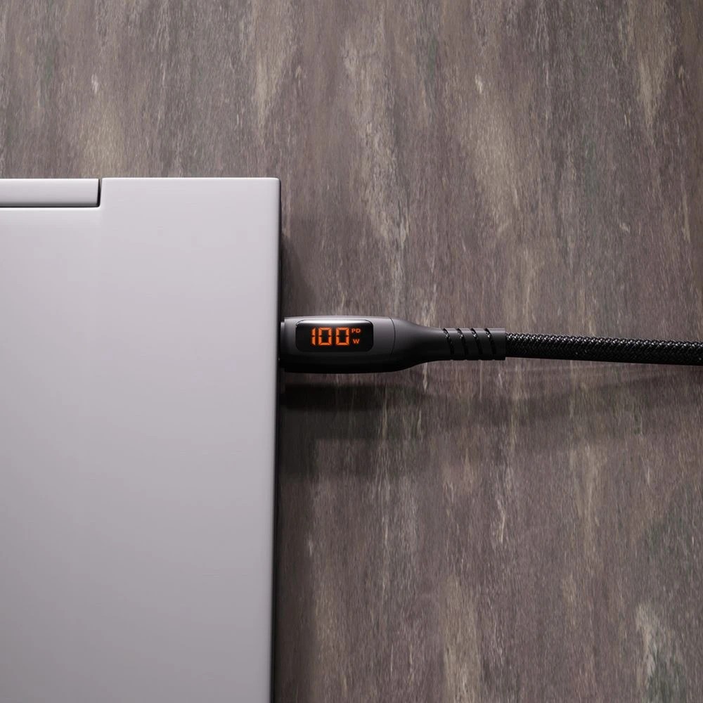 3 Cygnett USB-C Intelli-Cable 2.0 with LED Display 50cm Black​, 3 of 4