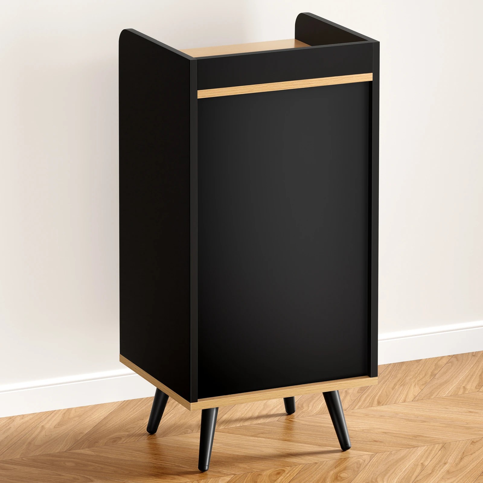 6 Alfordson Storage Cabinet Bathroom Buffet Sideboard Bedside Table - Black, 6 of 10