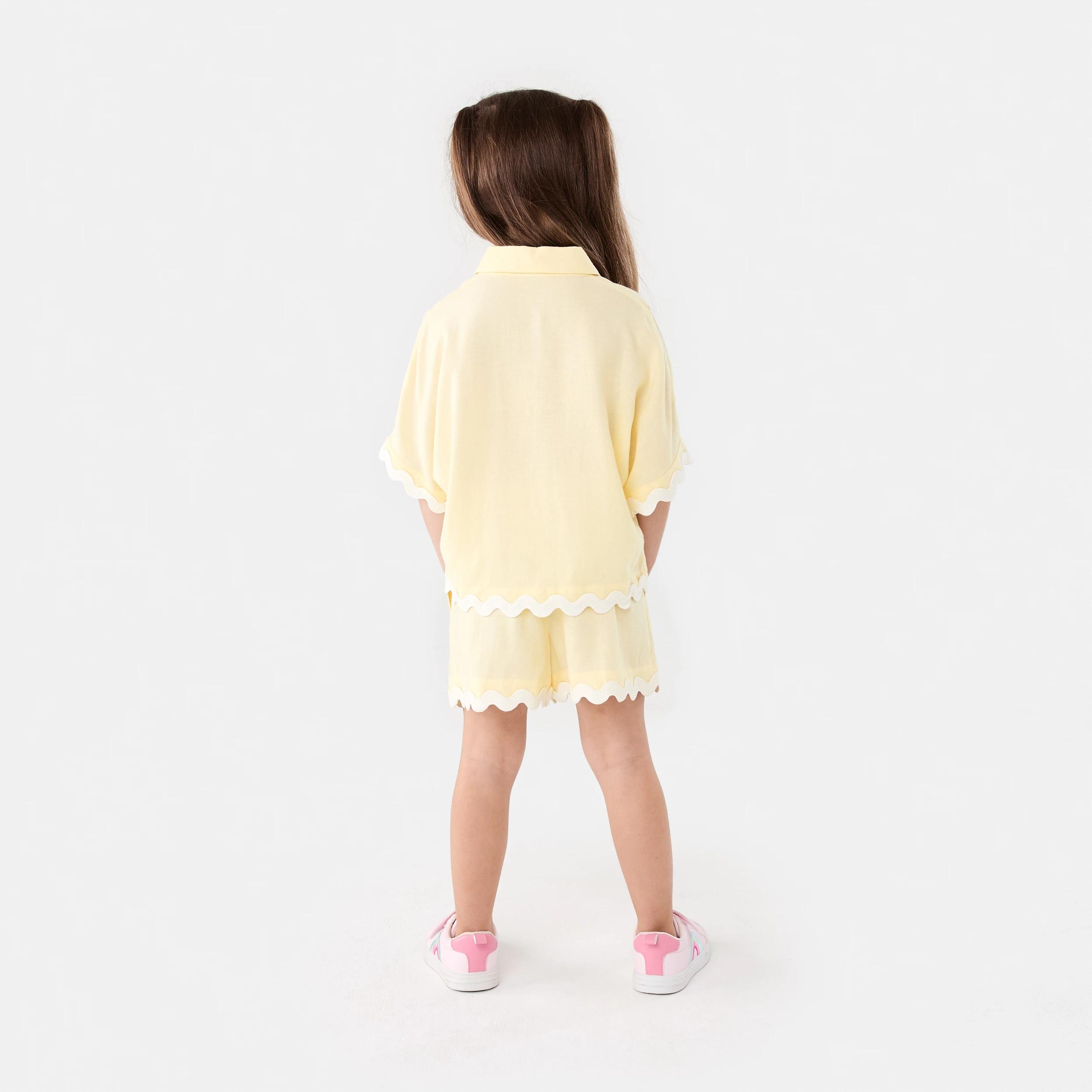 7 Oversize Woven Shirt Ylw Butter, 7 of 7