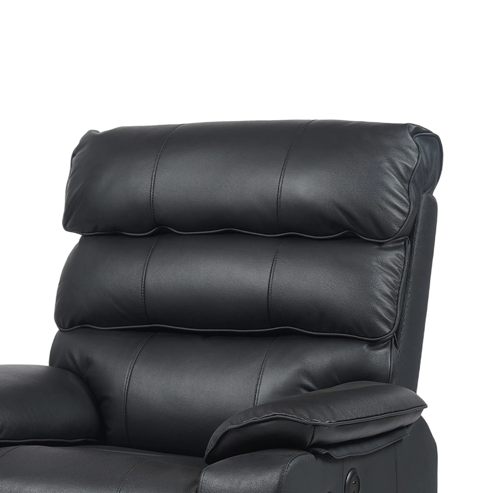 1 LUXDREAM Recliner Massage Chair Sofa Single Black, 1 of 2